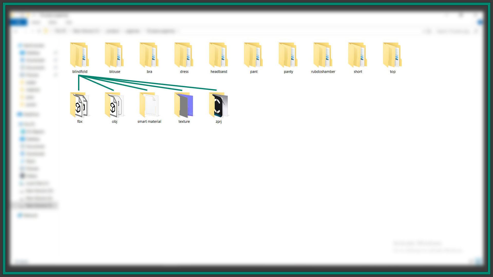 10 pieces female pajamas with texture and smart material 3D model_14