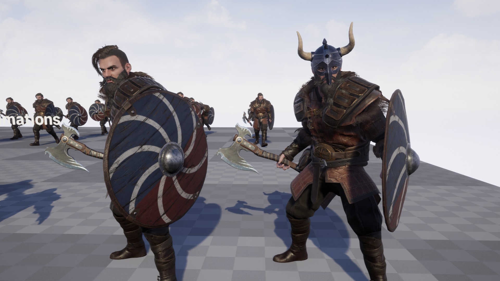 Viking 4 Warrior Low-poly 3D model_12