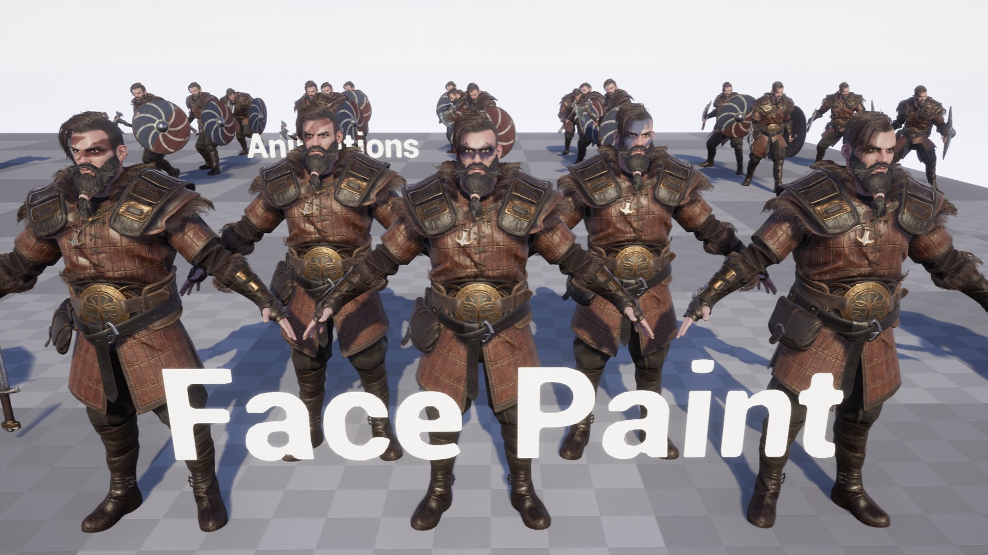 Viking 4 Warrior Low-poly 3D model_11