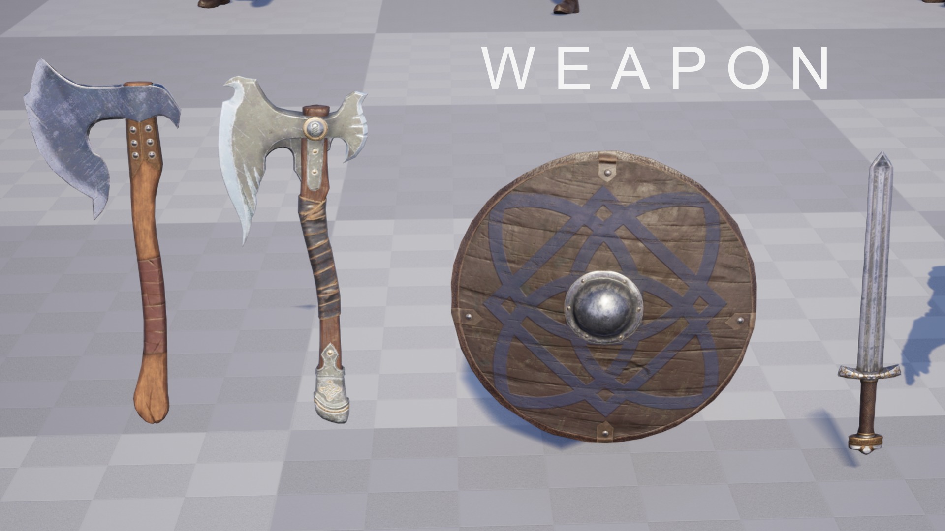 Viking 4 Warrior Low-poly 3D model_13