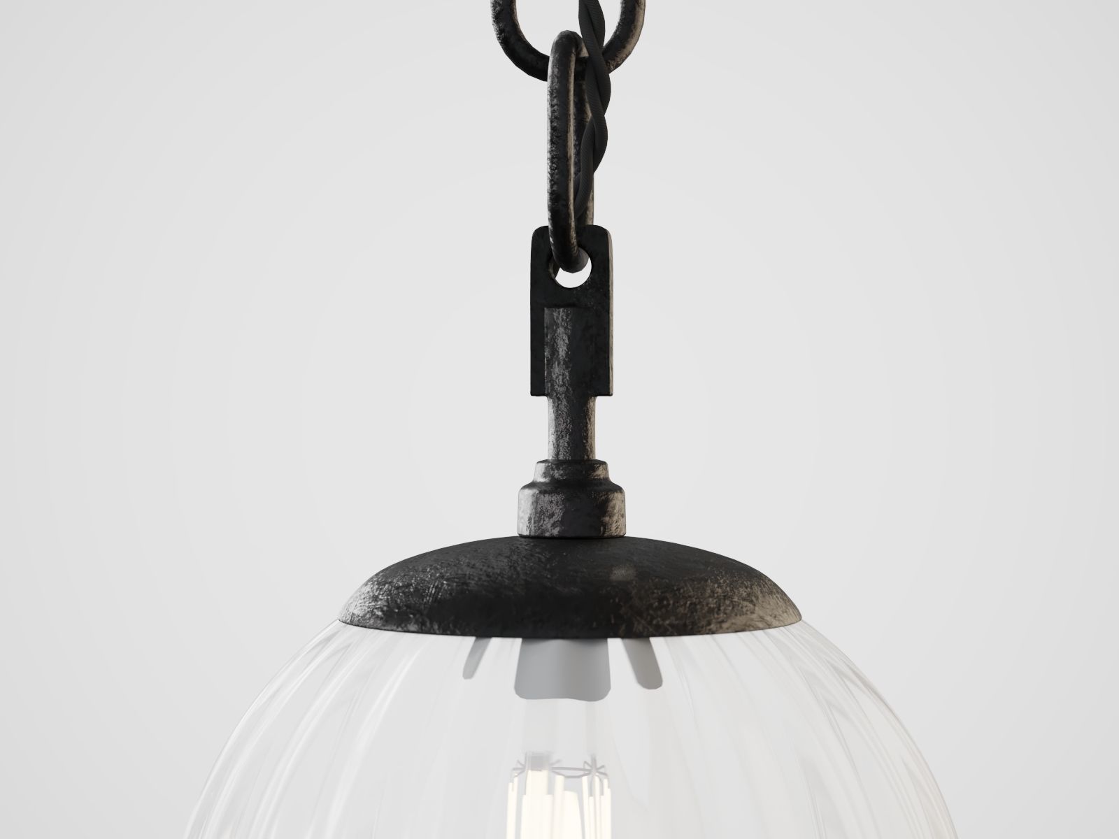 Seed Pendant in Rippled Opaline Glass by RW Guild 3D model_4