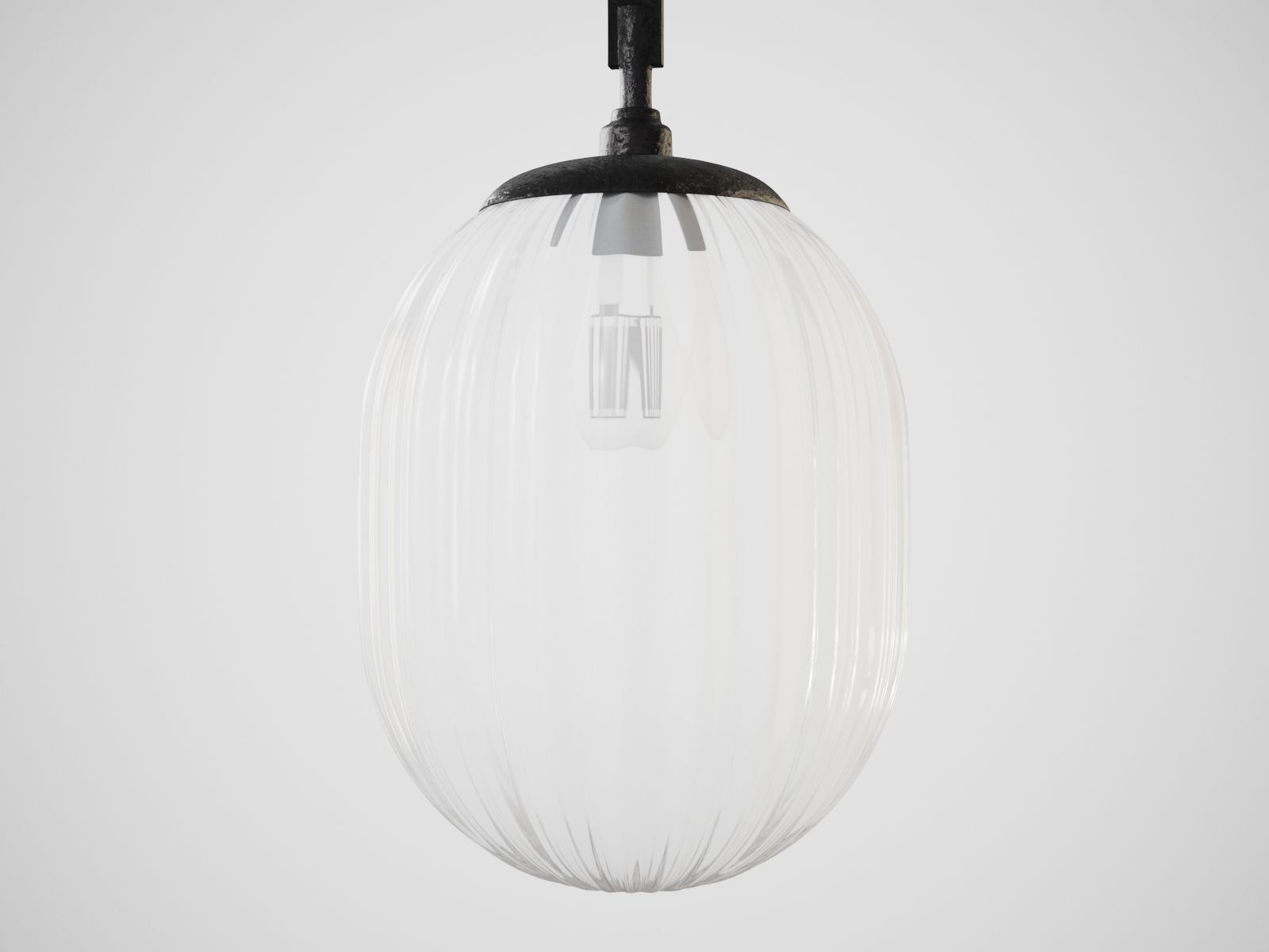 Seed Pendant in Rippled Opaline Glass by RW Guild 3D model_1