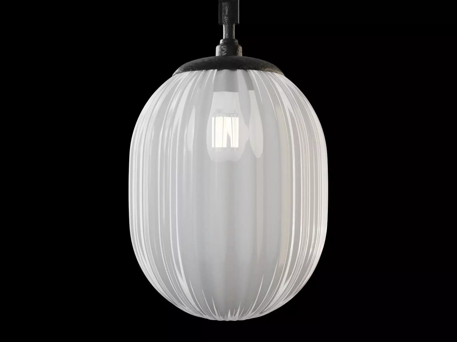 Seed Pendant in Rippled Opaline Glass by RW Guild 3D model_0