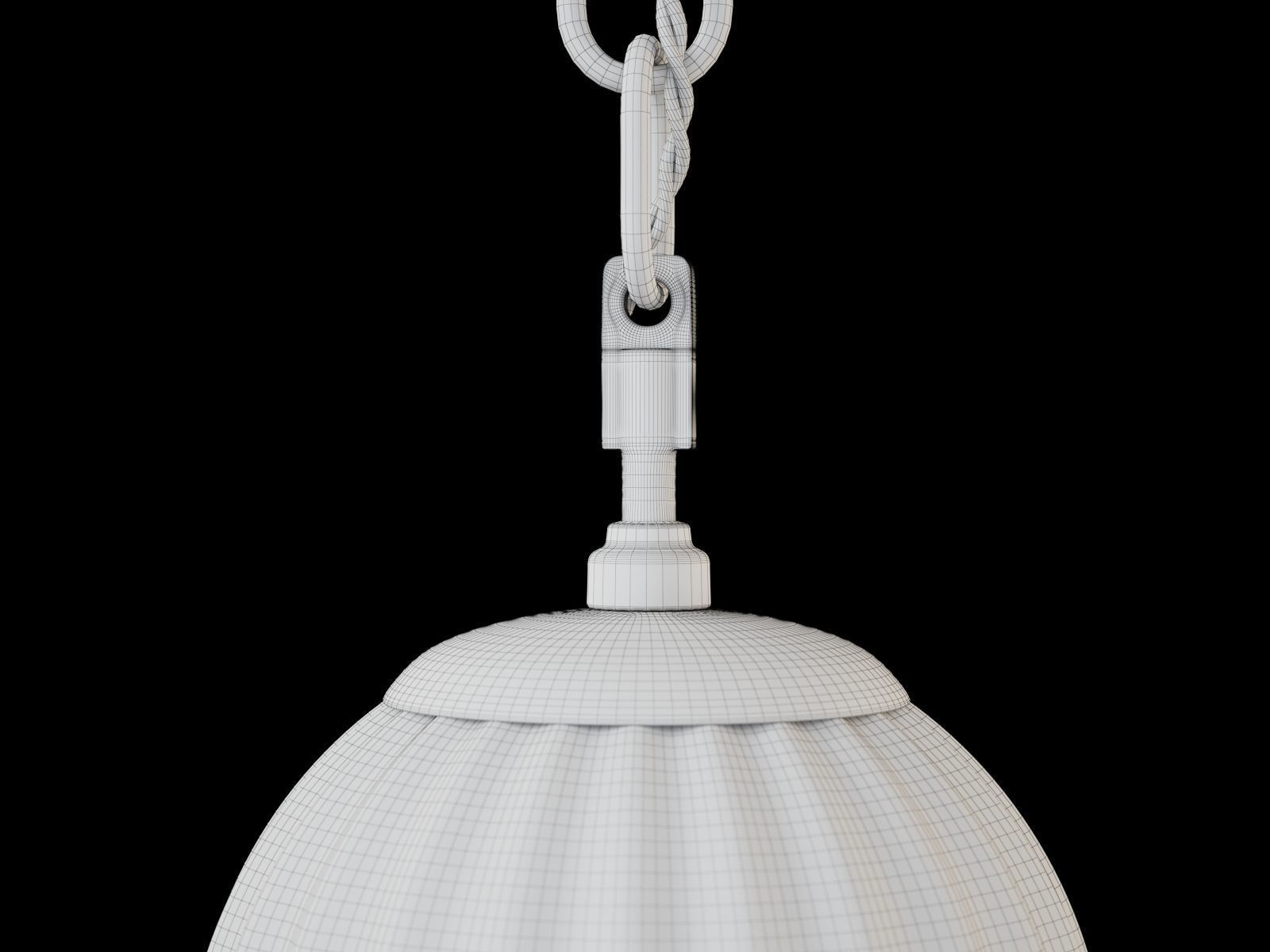 Seed Pendant in Rippled Opaline Glass by RW Guild 3D model_16