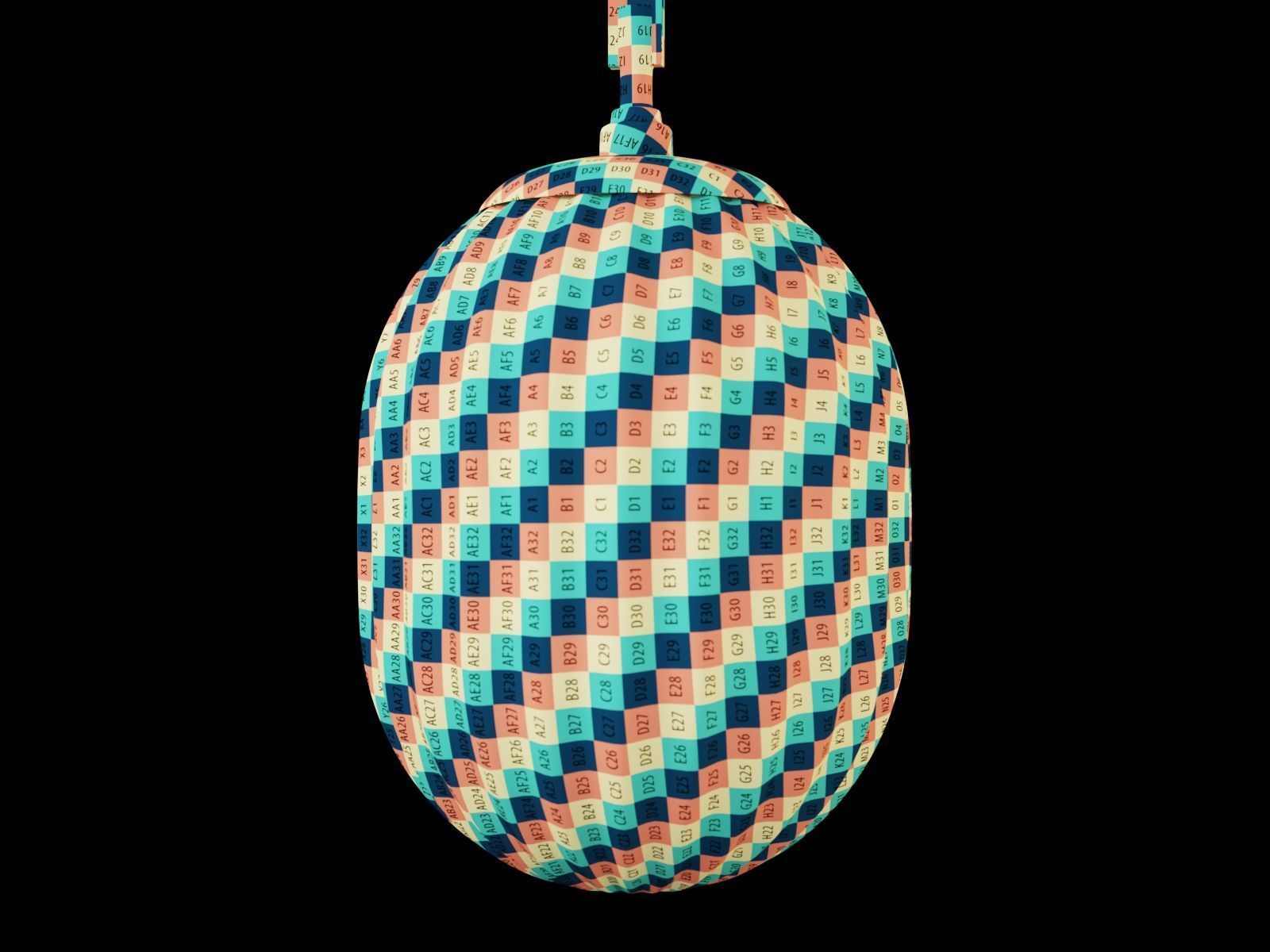 Seed Pendant in Rippled Opaline Glass by RW Guild 3D model_10