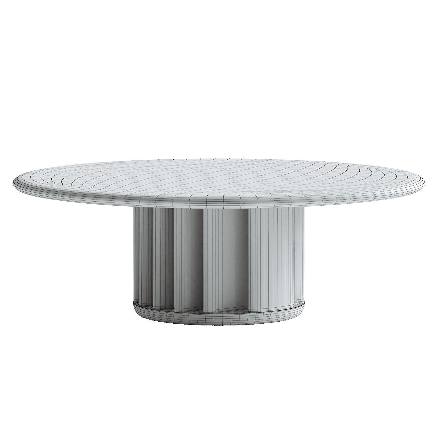 Grid coffee table 3D model_2