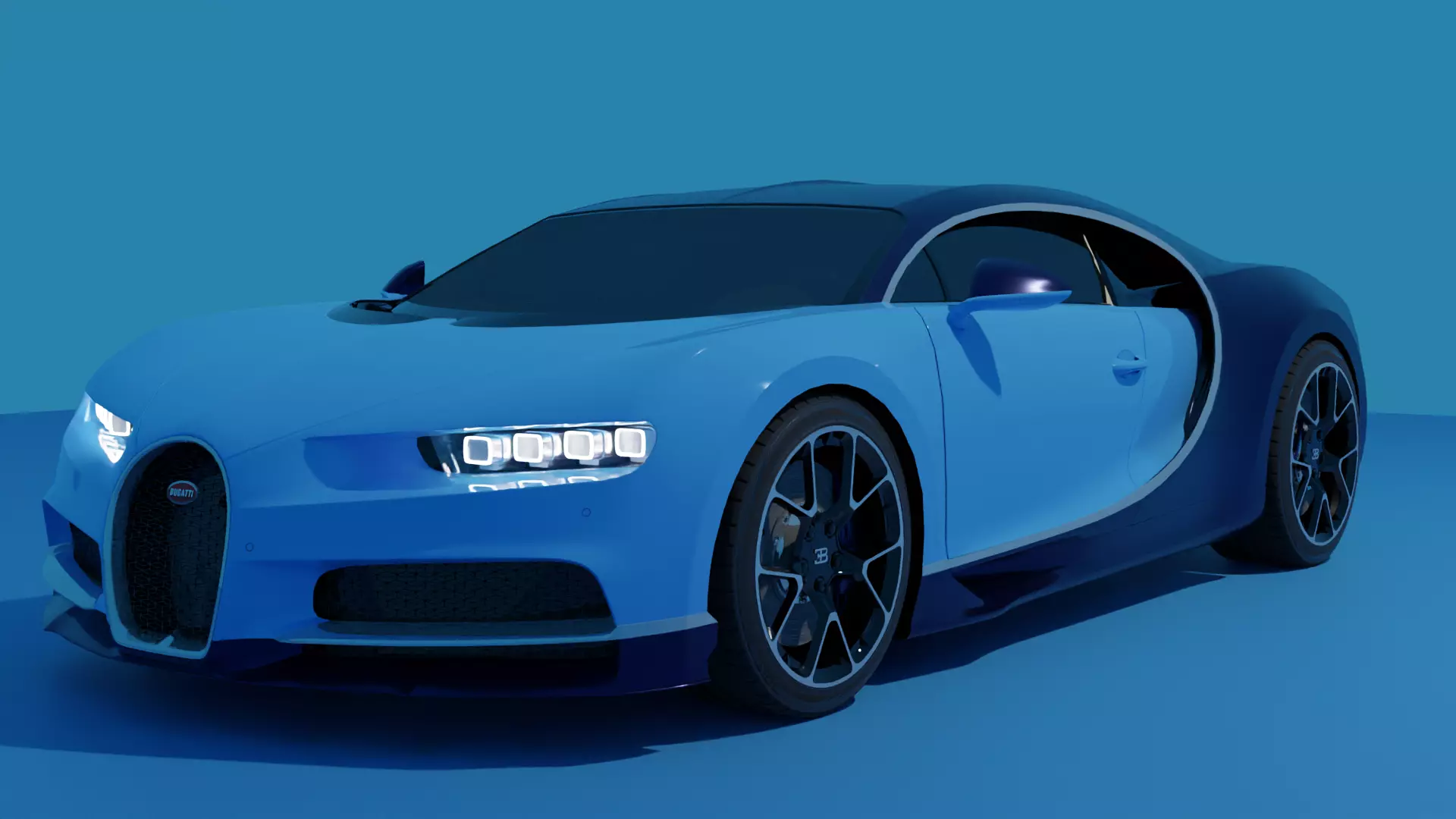 bugatti chiron Free low-poly 3D model