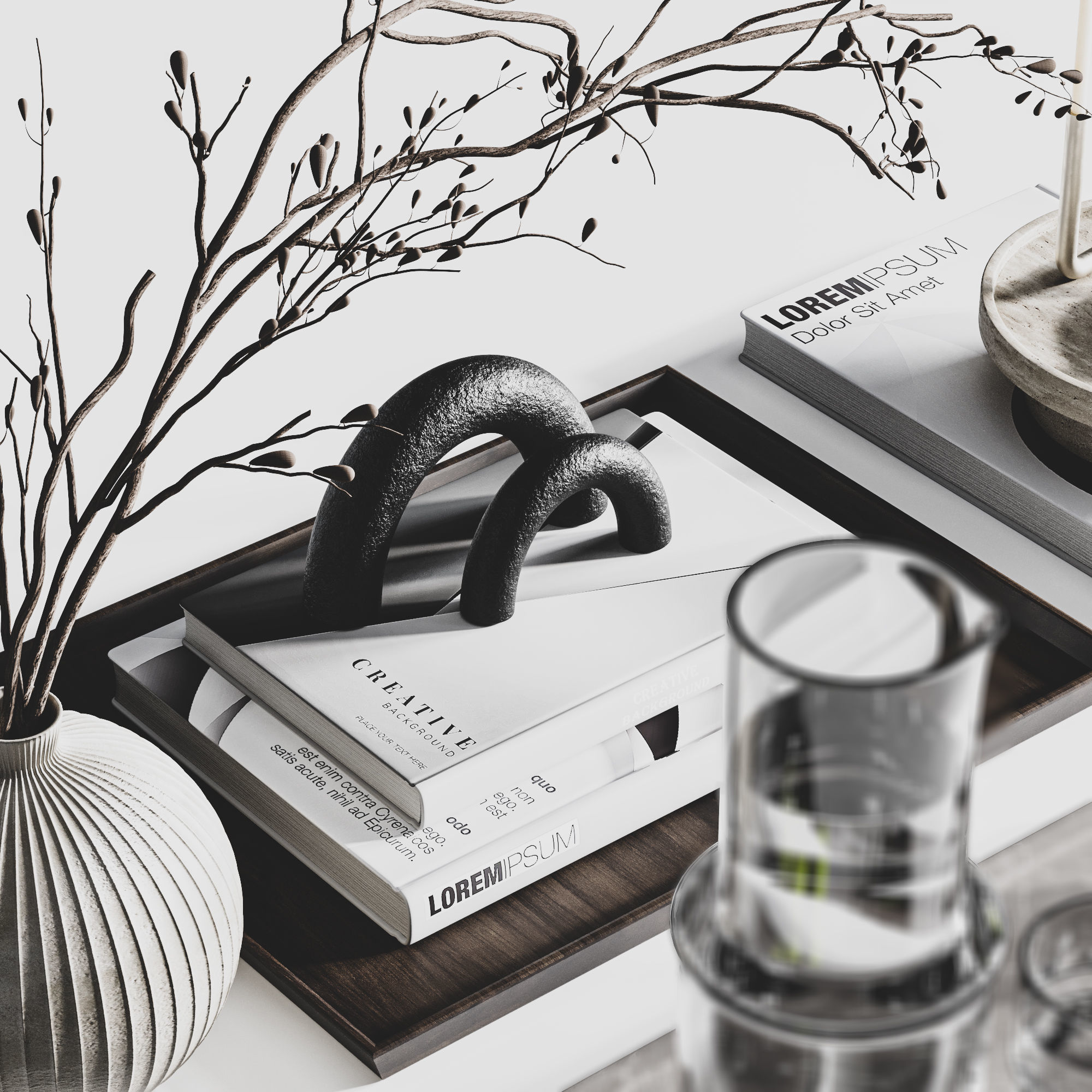 Decorative set01 3D model_4