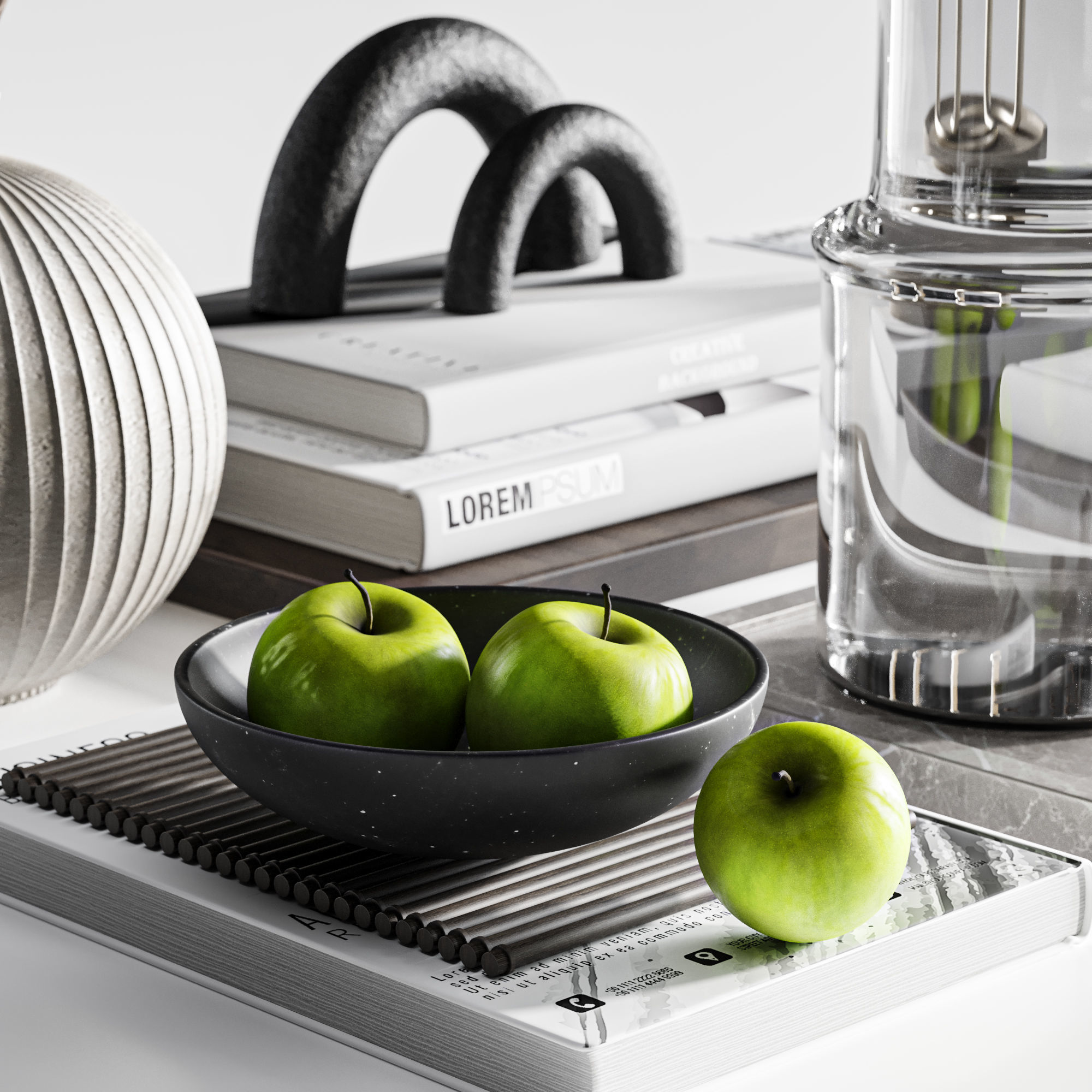 Decorative set01 3D model_1