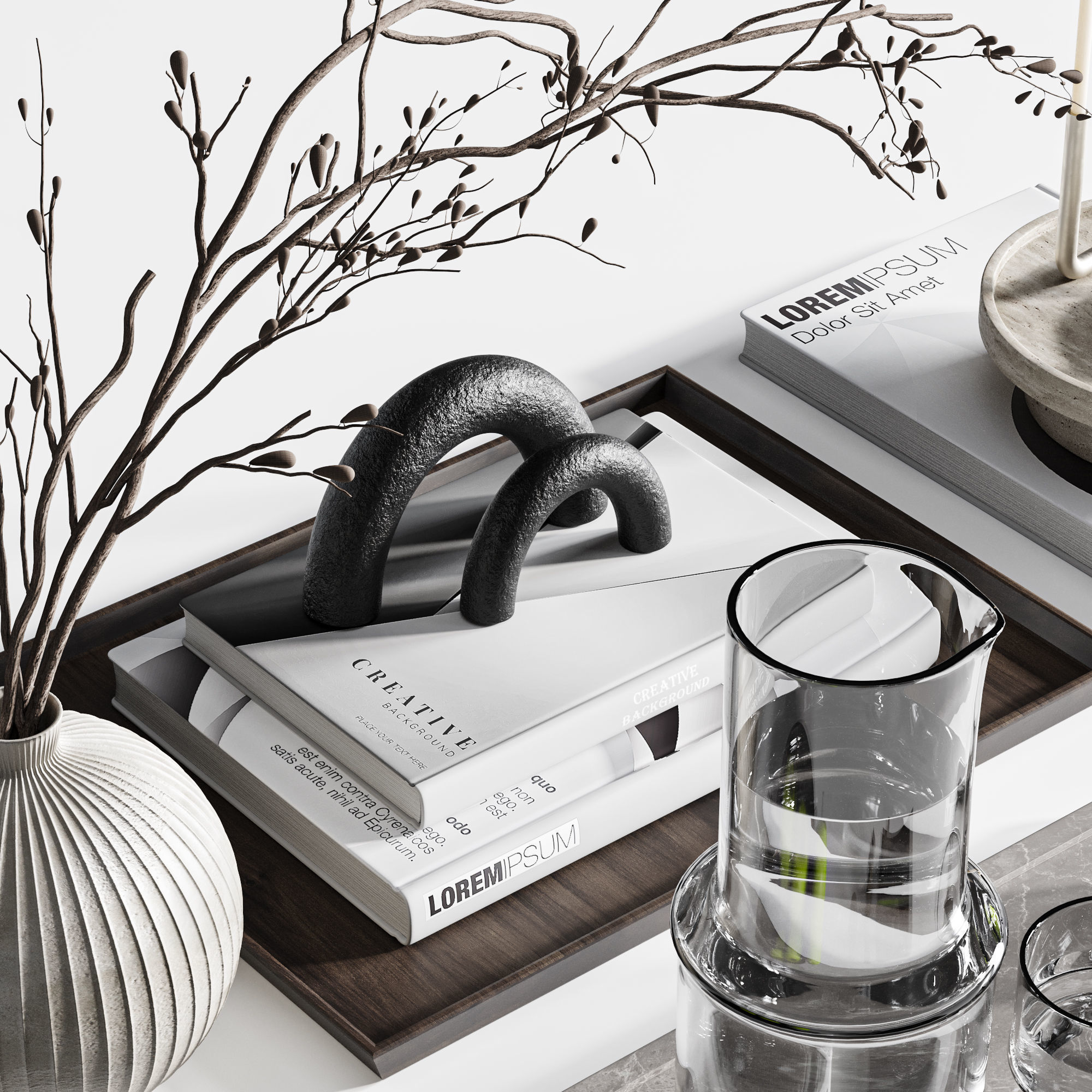 Decorative set01 3D model_2