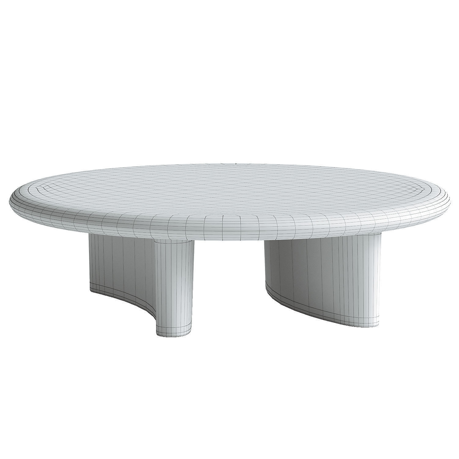 Monument round coffee table 3D model_2