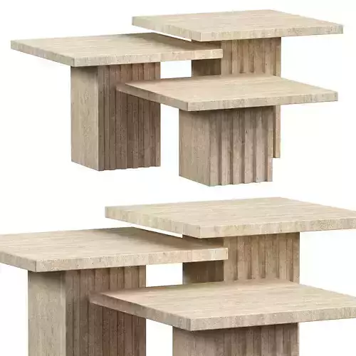 Atlas Travertine Coffee Table