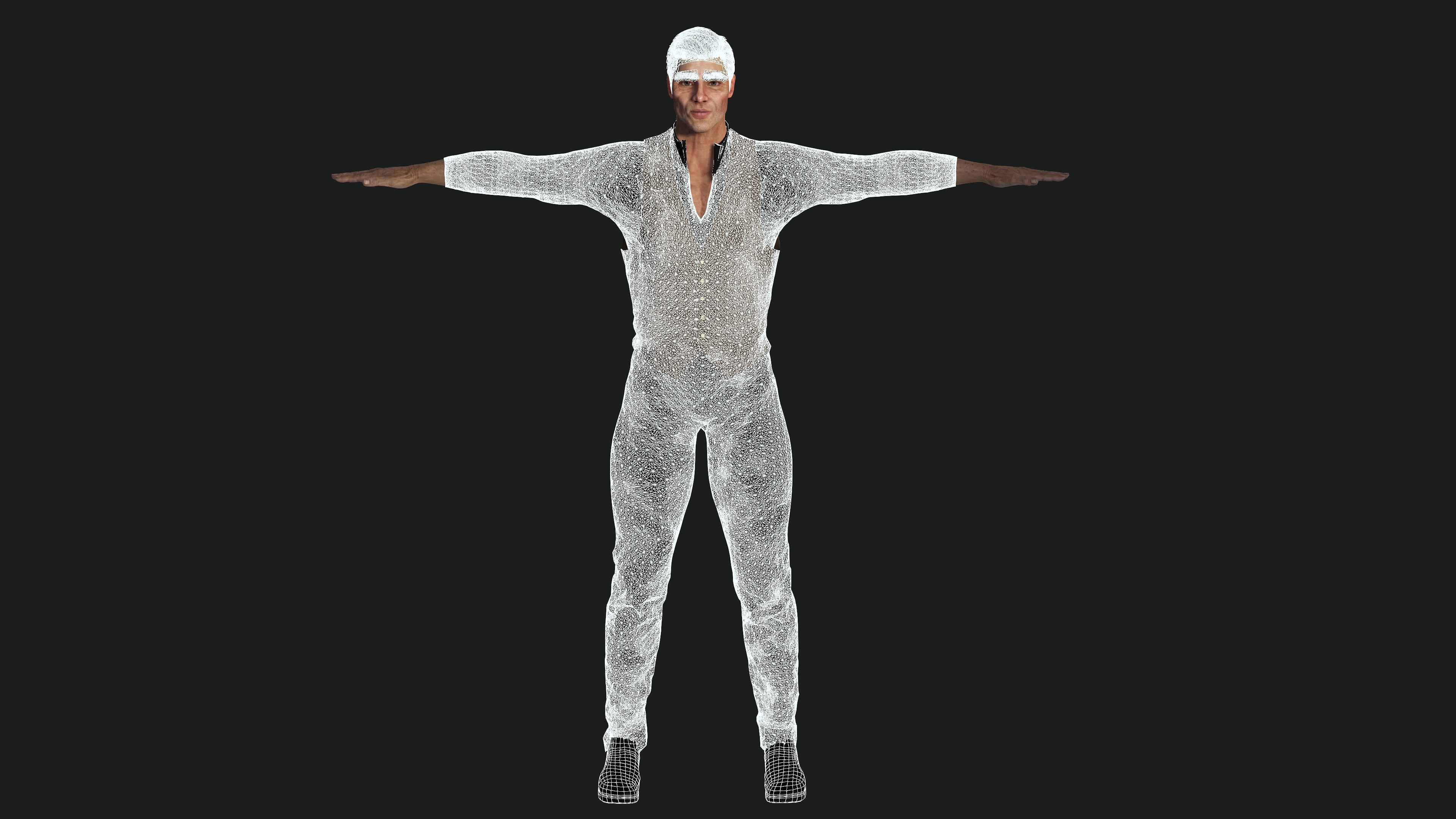 AAA 3D REALISTIC CHARACTER - EUROPEAN OLD MAN OLD MONEY STYLE Low-poly 3D model_15