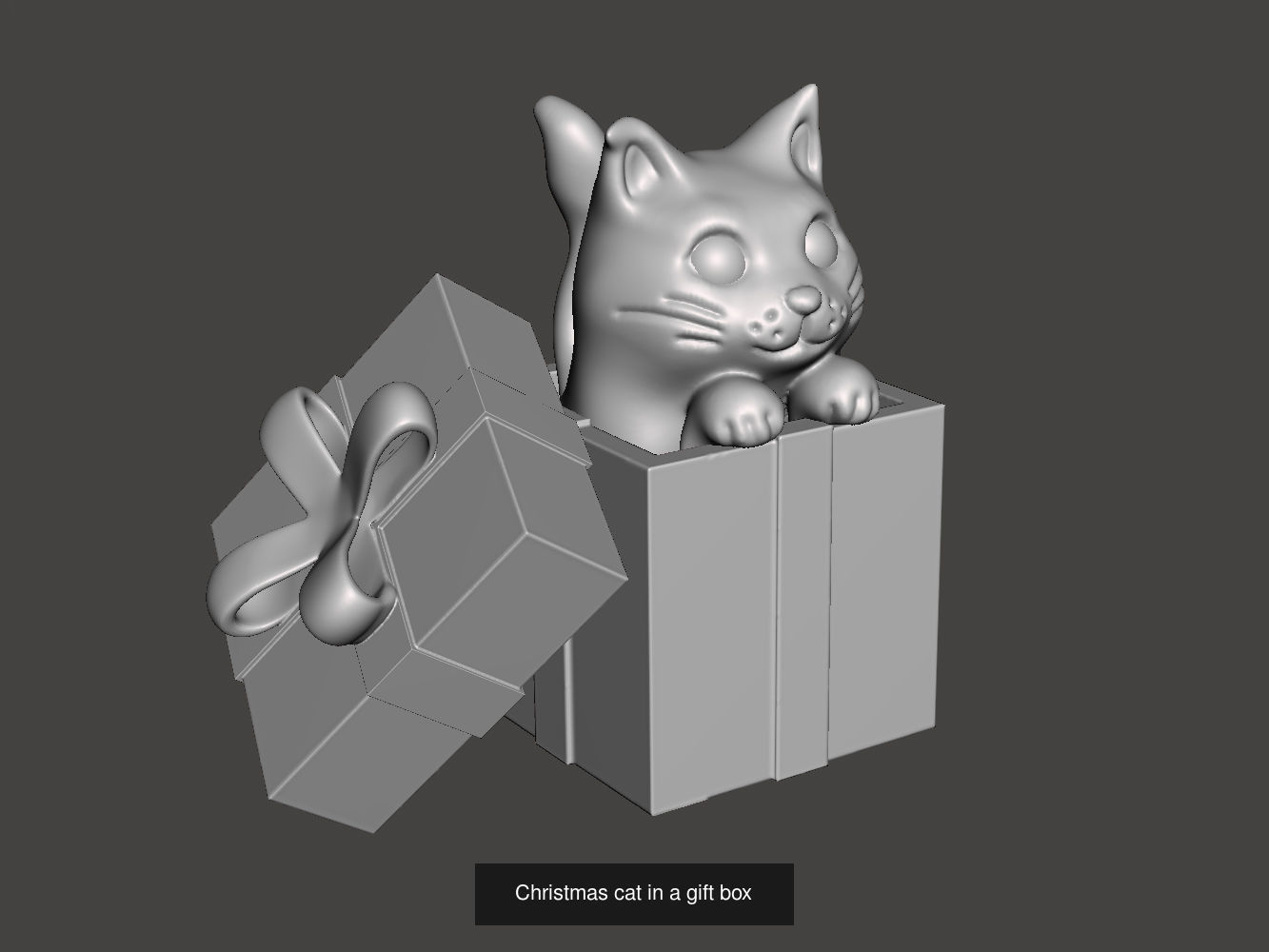 Christmas cats 3D Model Collection_1