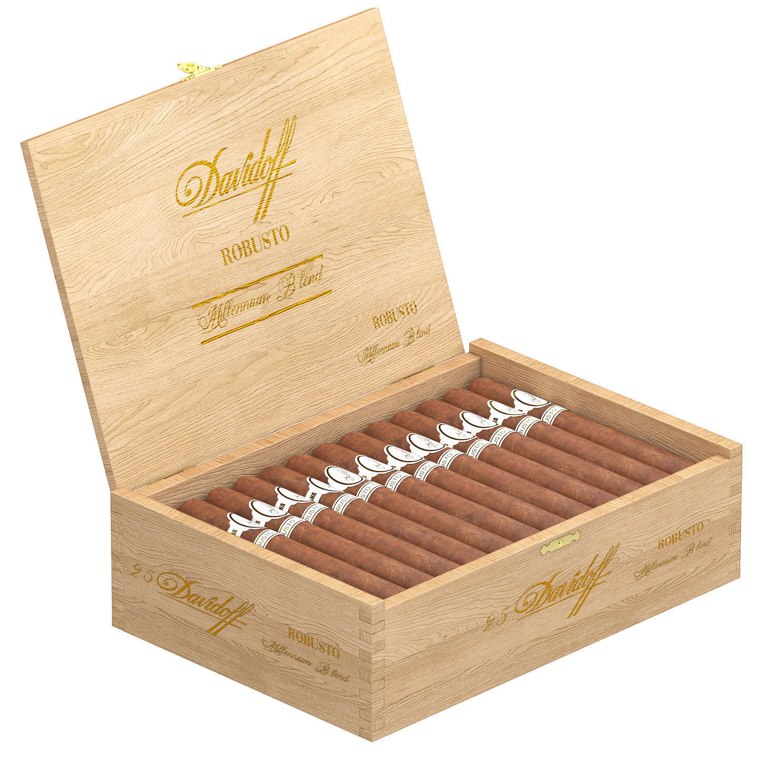mavidoff millennium blend robusto box of 25 3D model_1