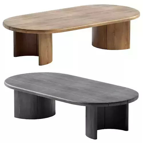 Haiden Solid Wood Single Coffee Table 3D model