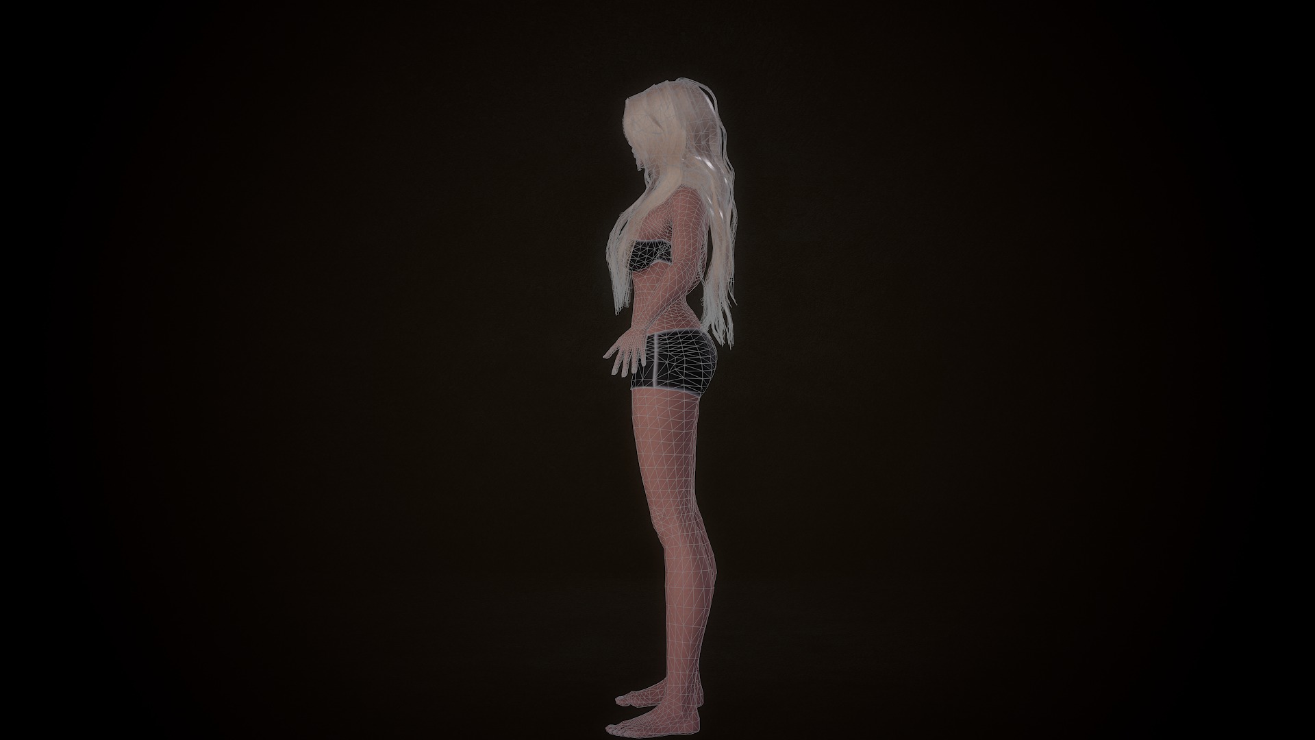 Base Female Body Low-poly 3D model_5