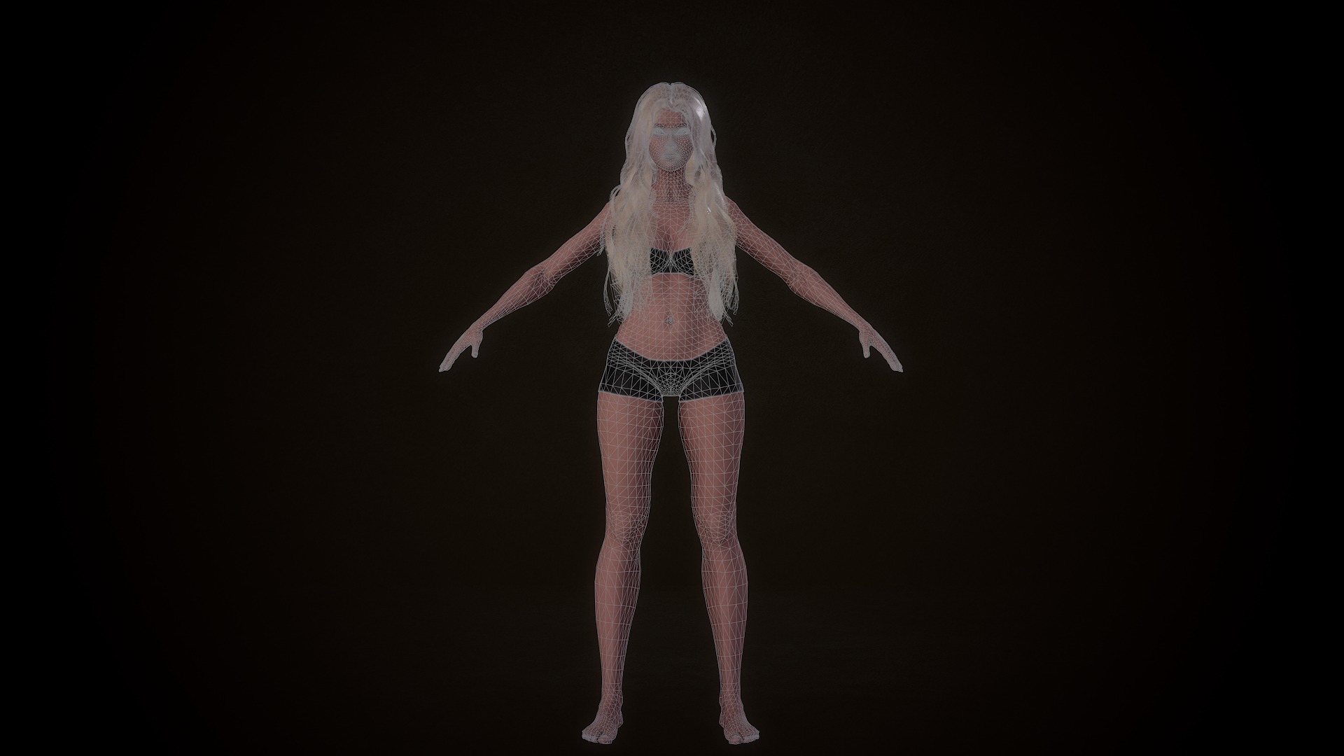 Base Female Body Low-poly 3D model_3