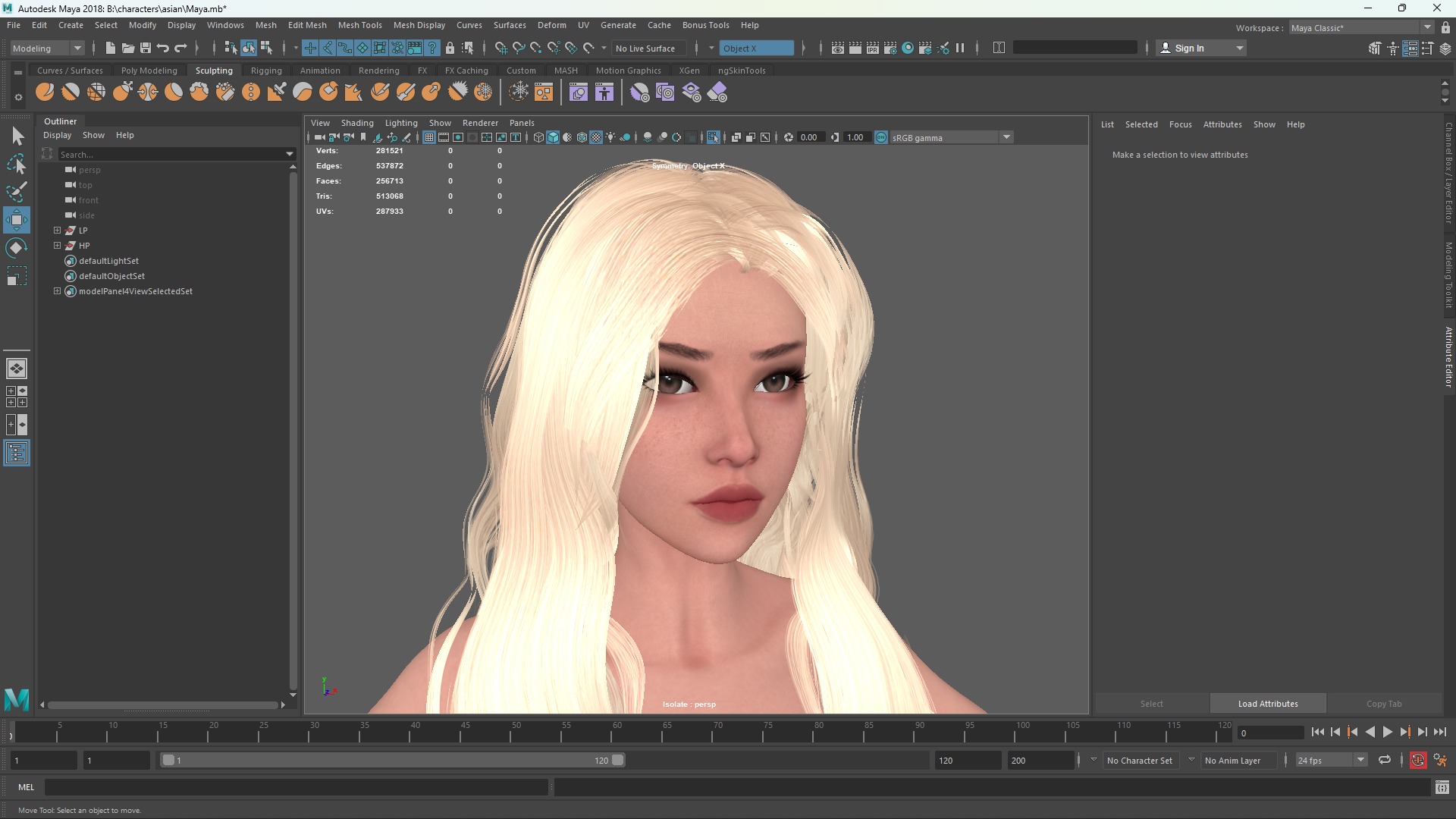 Base Female Body Low-poly 3D model_14