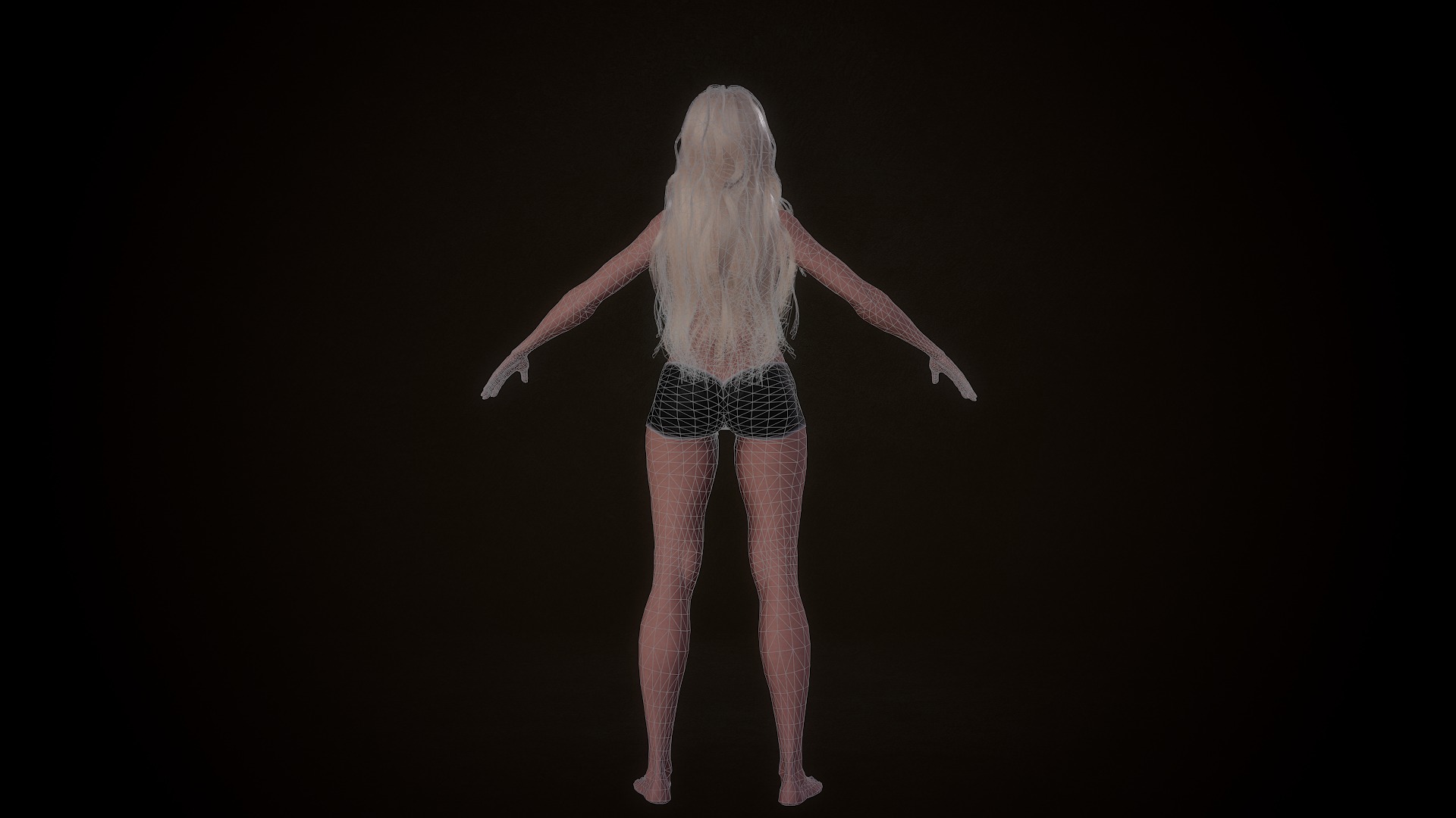 Base Female Body Low-poly 3D model_4
