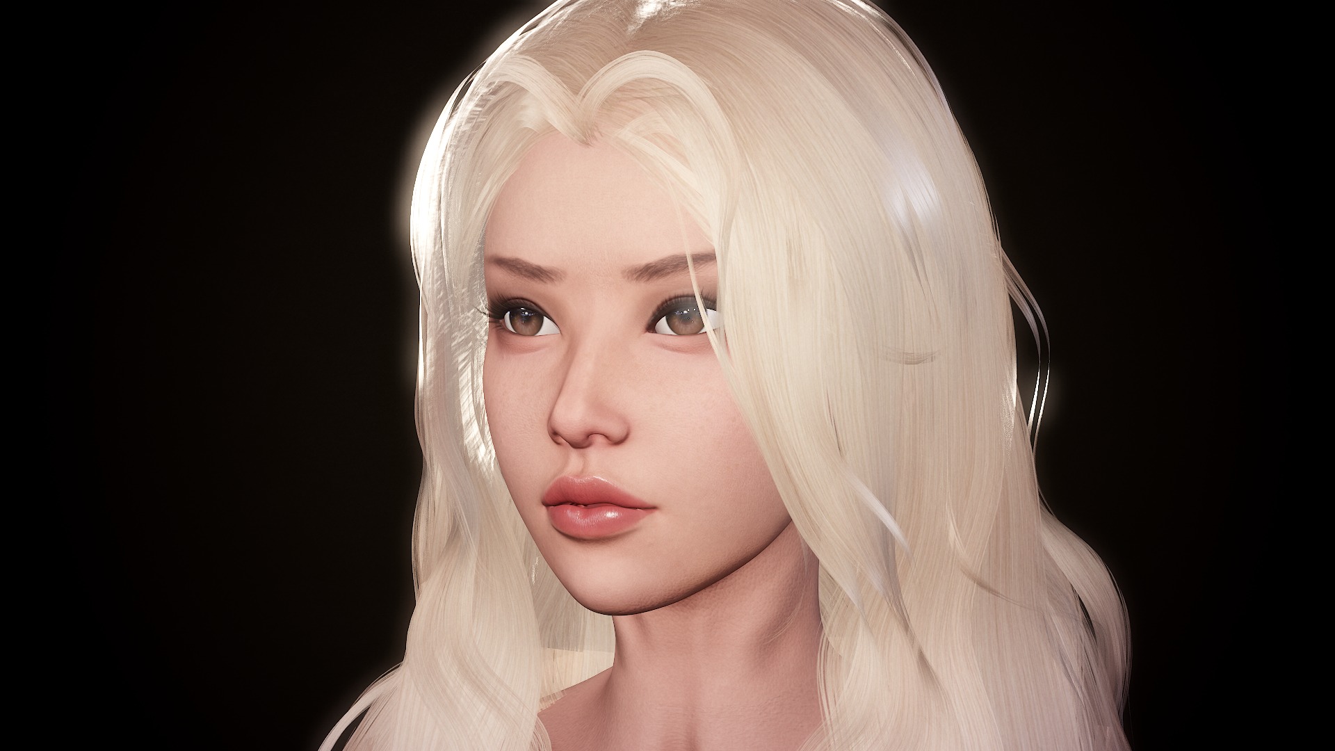 Base Female Body Low-poly 3D model_1