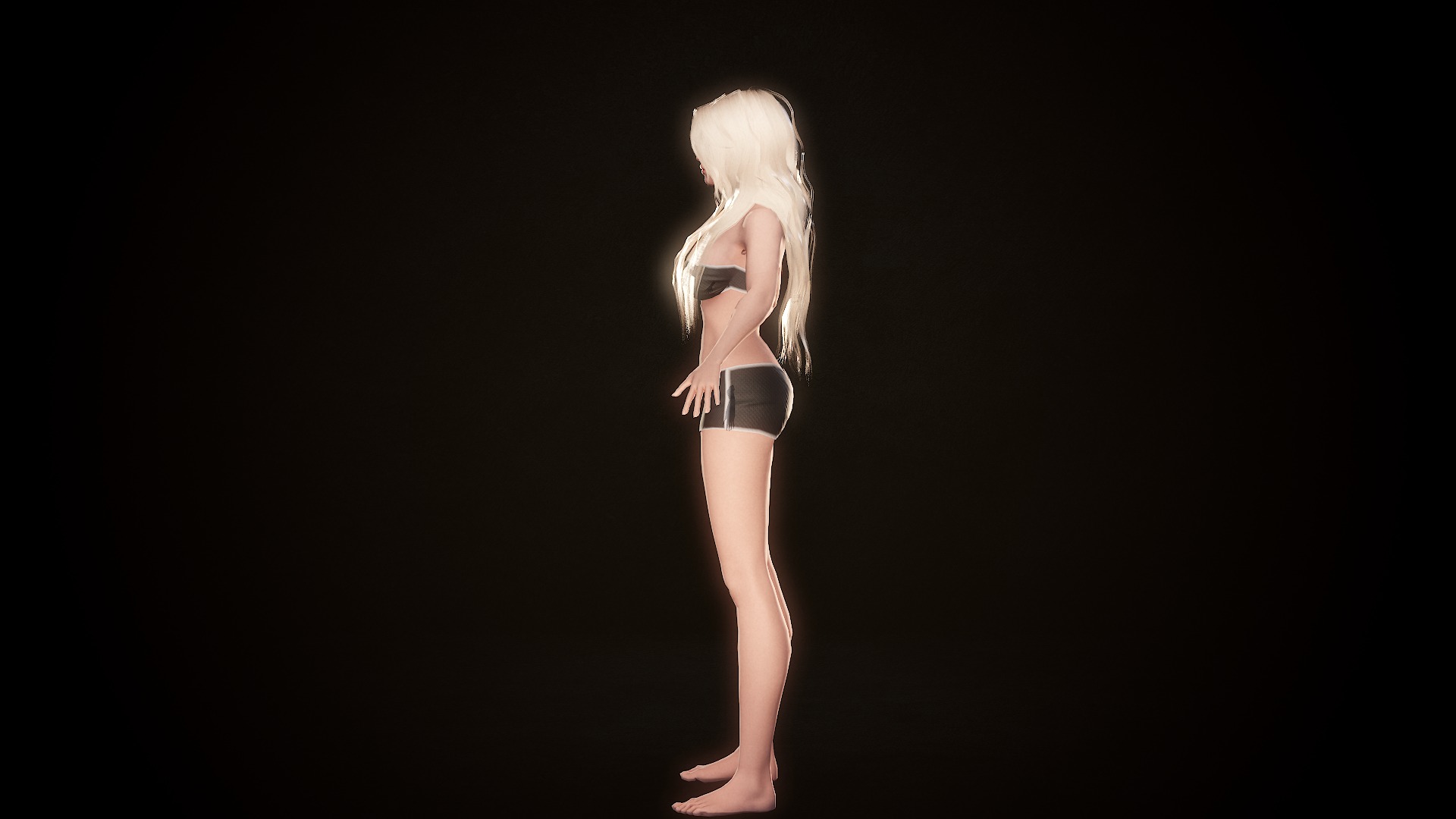Base Female Body Low-poly 3D model_9