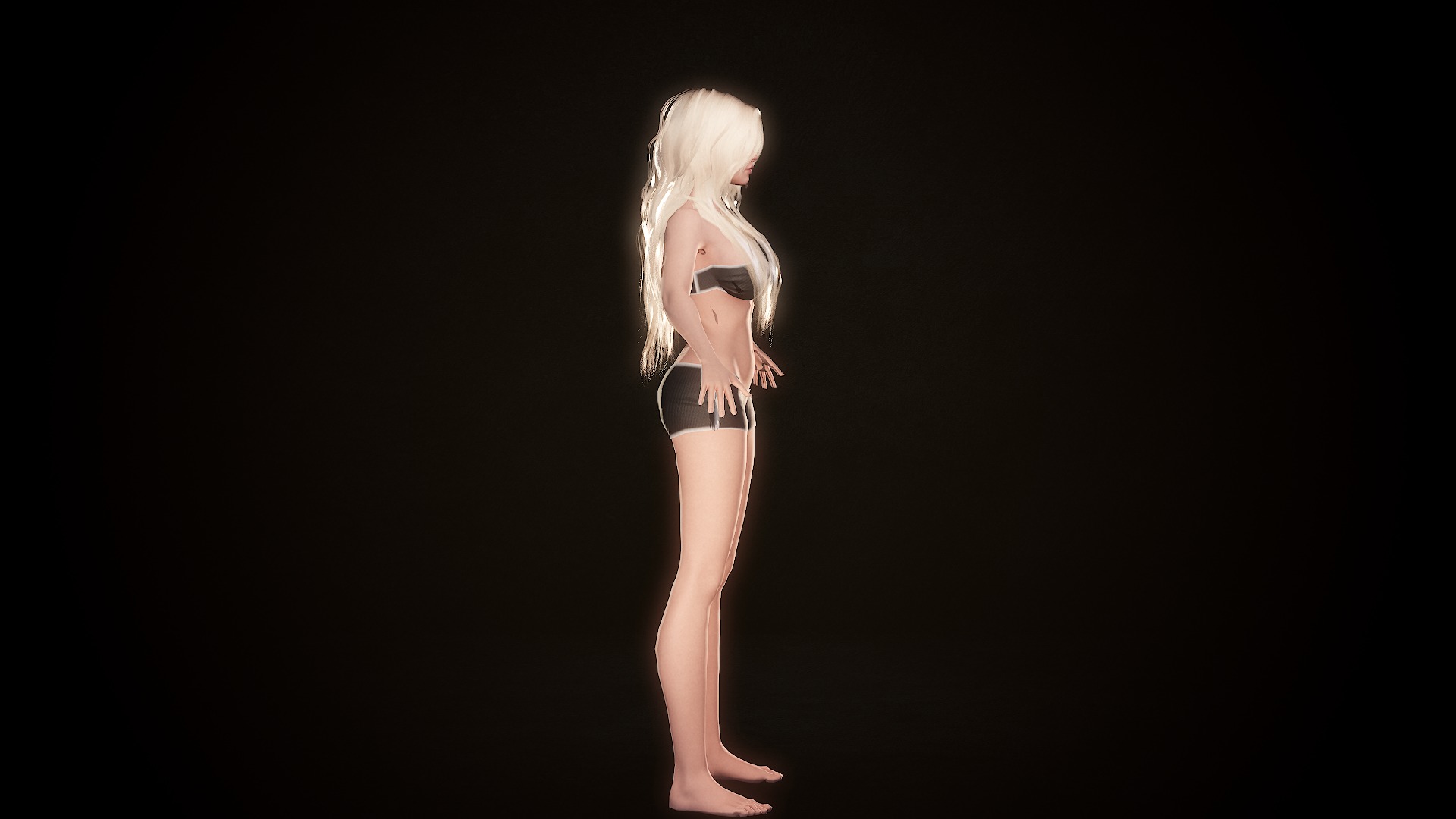 Base Female Body Low-poly 3D model_10