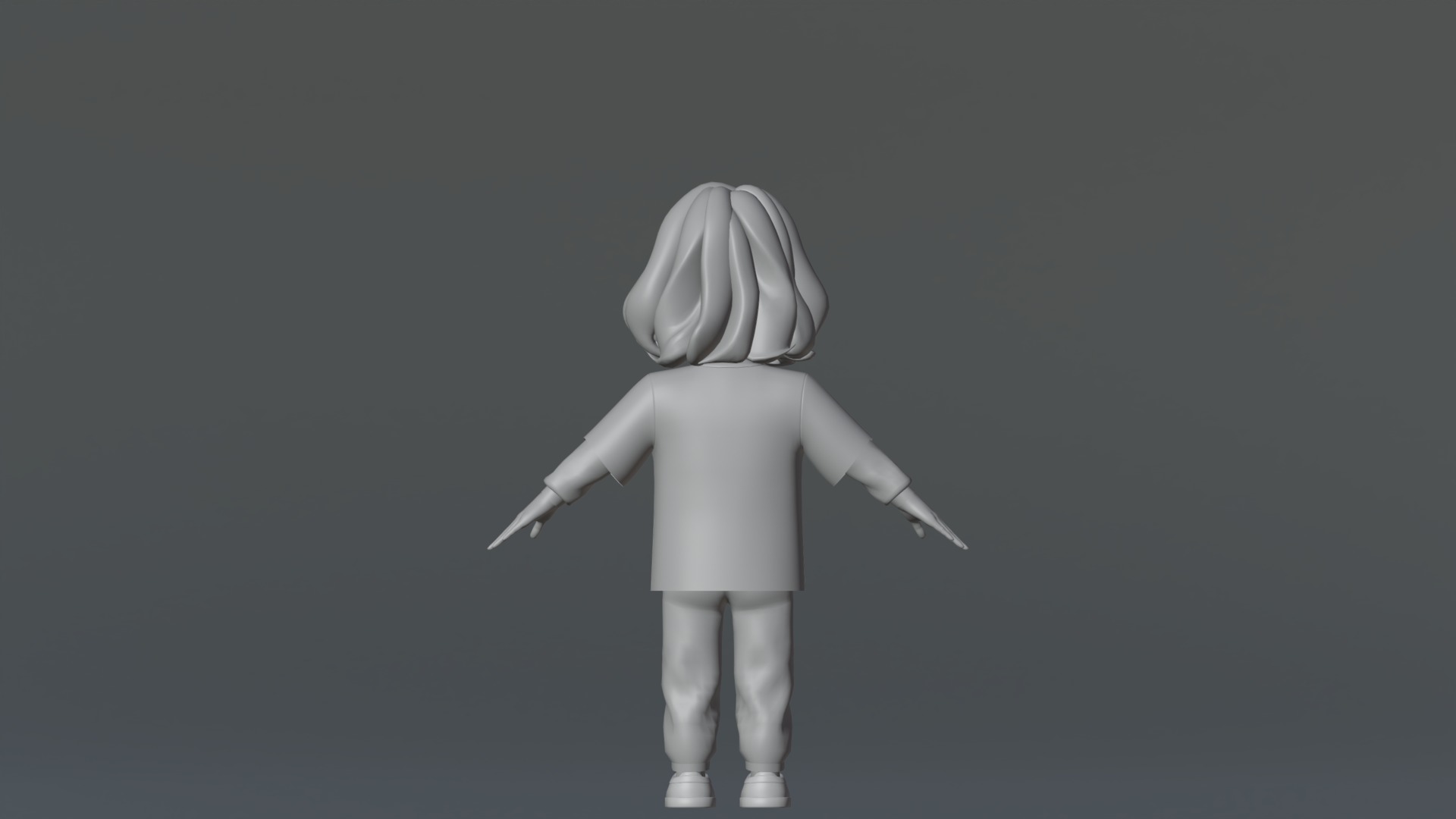 Ellie Cartoon Girl Character 3D model_18