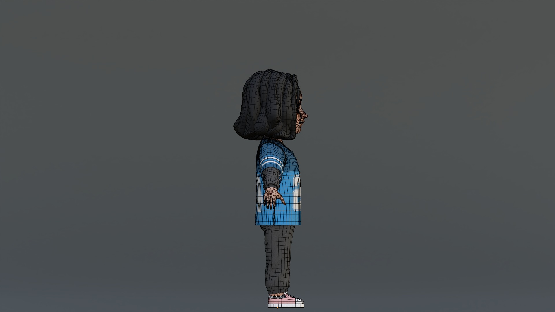 Ellie Cartoon Girl Character 3D model_25