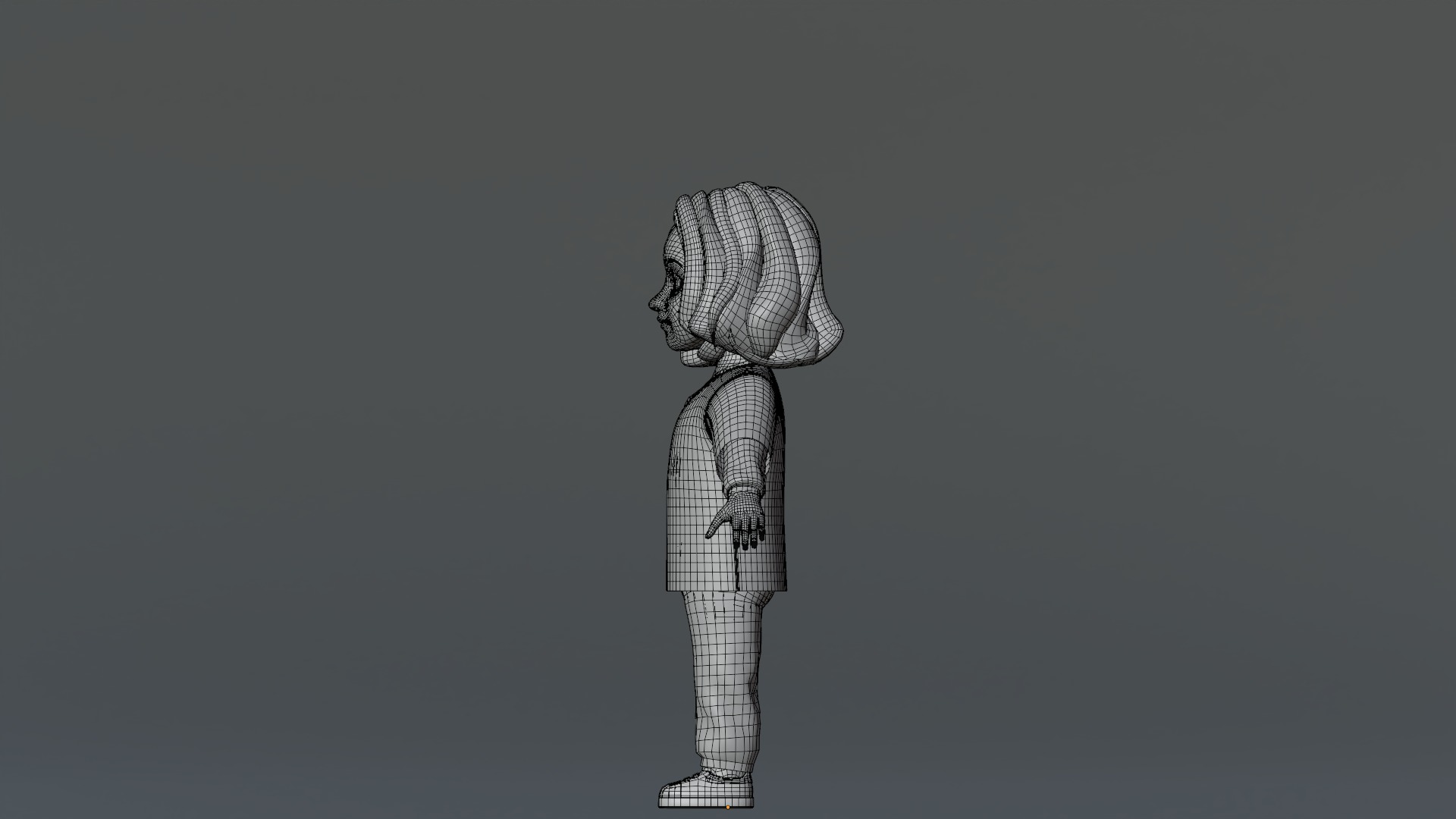 Ellie Cartoon Girl Character 3D model_23