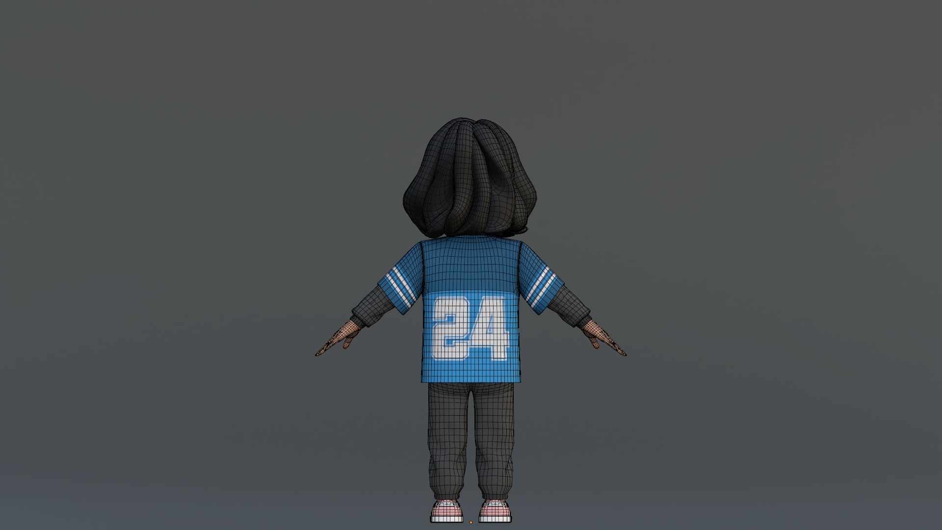 Ellie Cartoon Girl Character 3D model_26