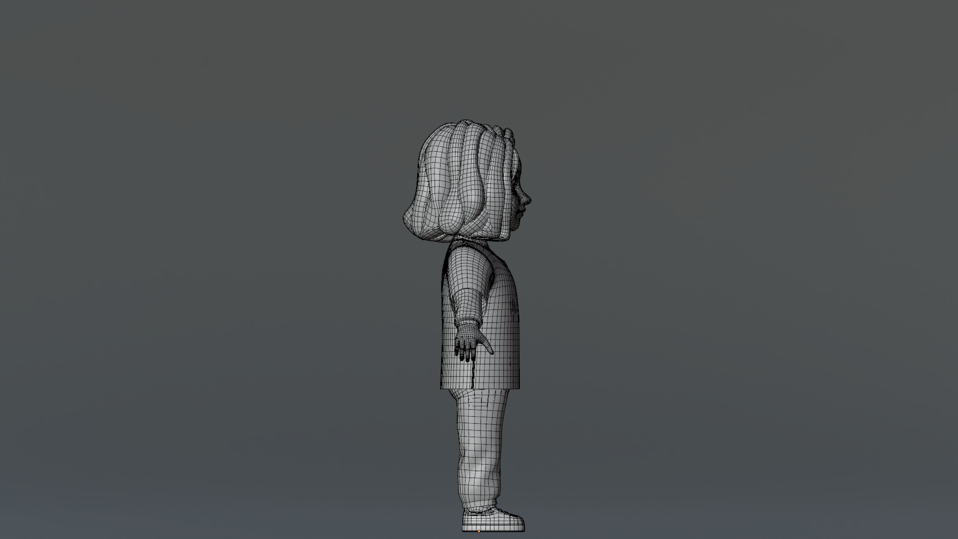 Ellie Cartoon Girl Character 3D model_21