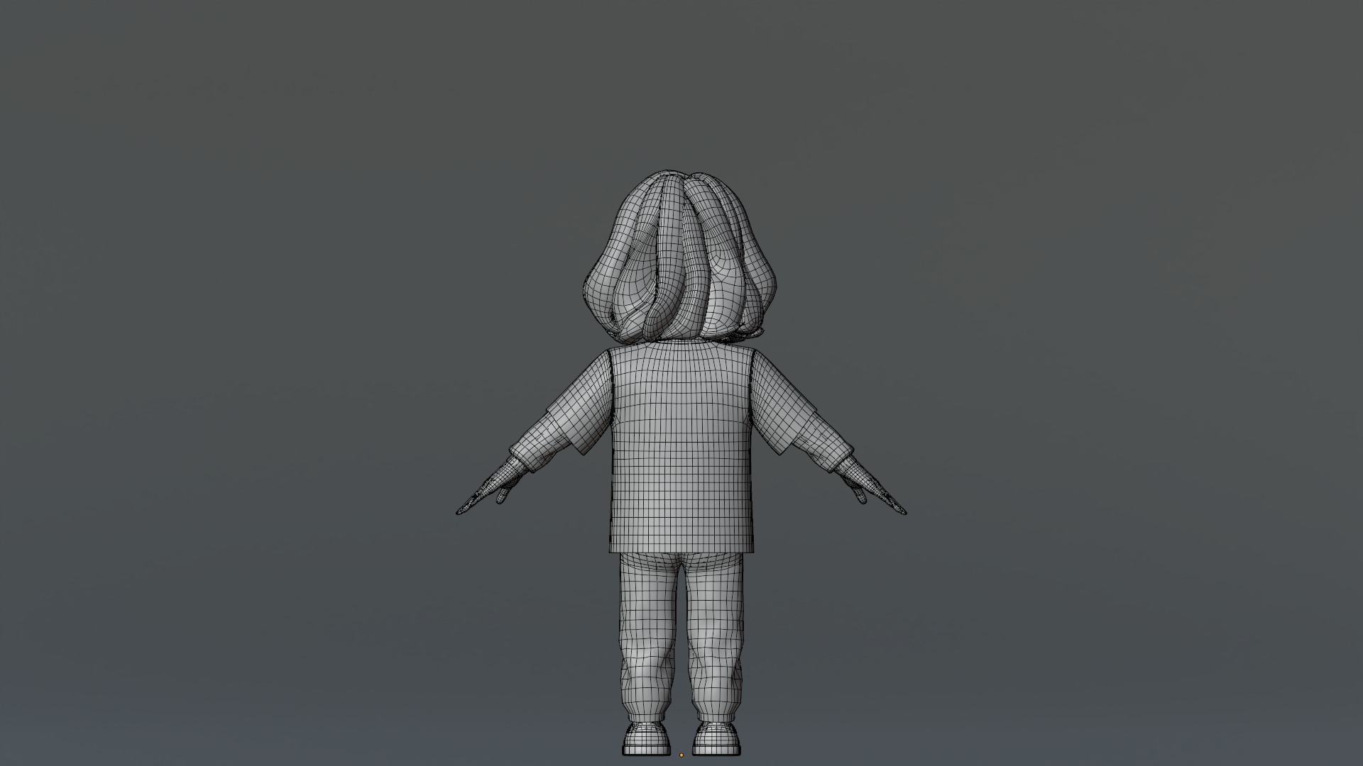 Ellie Cartoon Girl Character 3D model_22