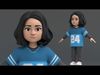 Ellie Cartoon Girl Character 3D model_2