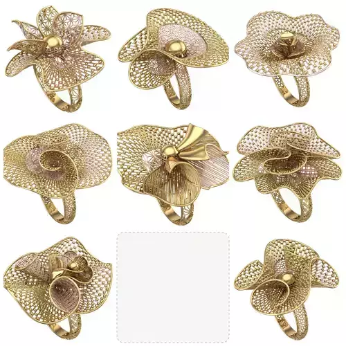 MOVABLE FUSION RING COLLECTION-8 PCS-