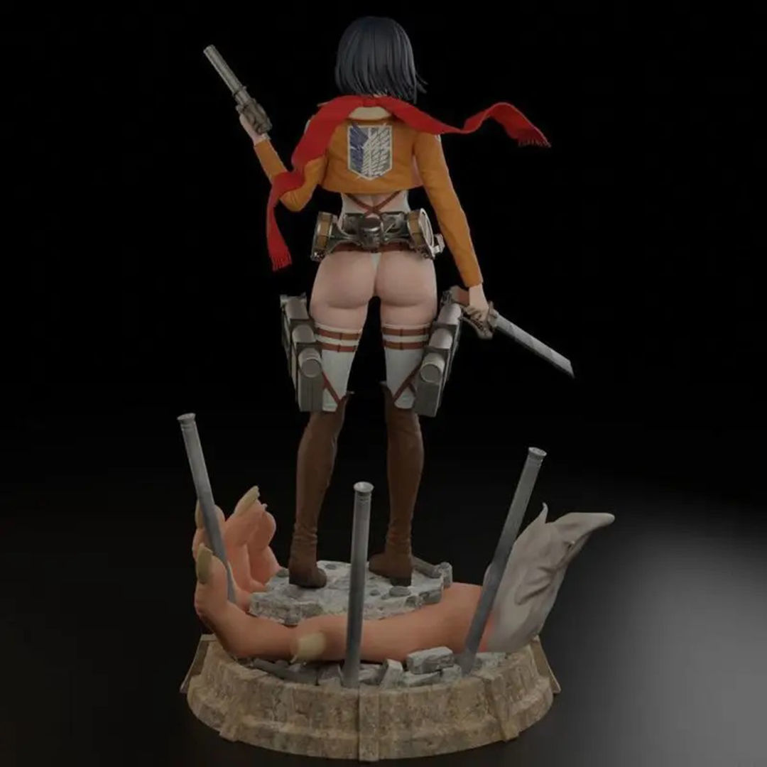 Mikasa Ackerman Figurines from Attack on Titan 3D Print Model 3D print model_3