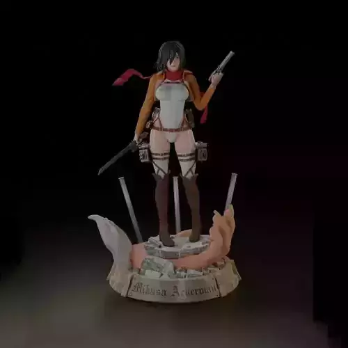 Mikasa Ackerman Figurines from Attack on Titan 3D Print Model