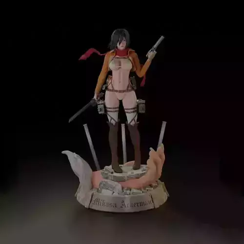 Mikasa Ackerman Sexy from Attack on Titan 3D Print Model 3D print model
