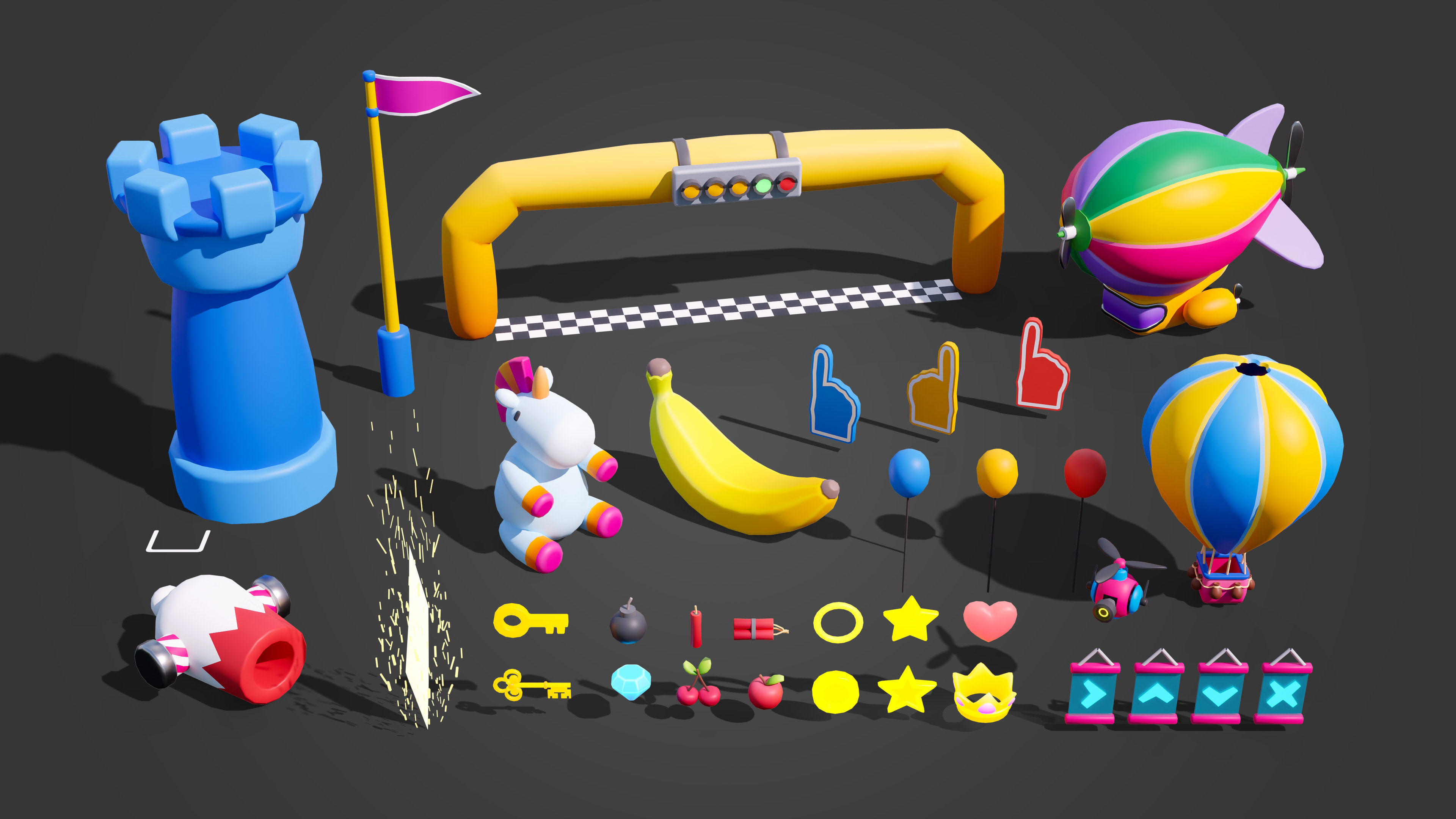 Battle Stadium Low-poly 3D model_27