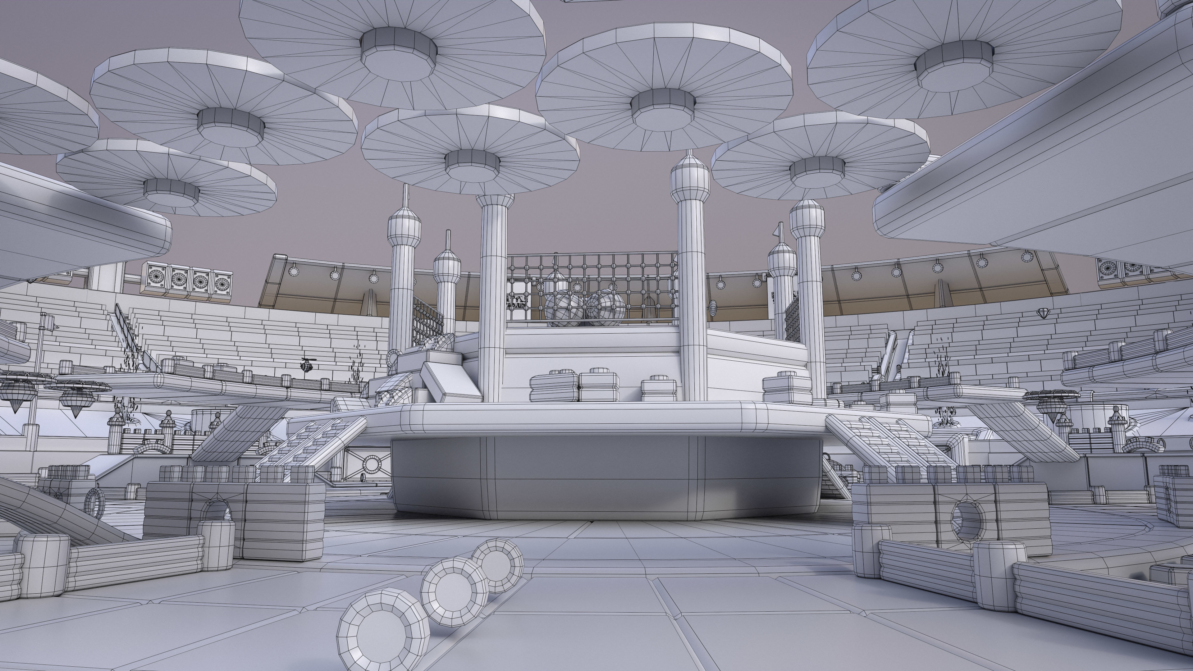 Battle Stadium Low-poly 3D model_39