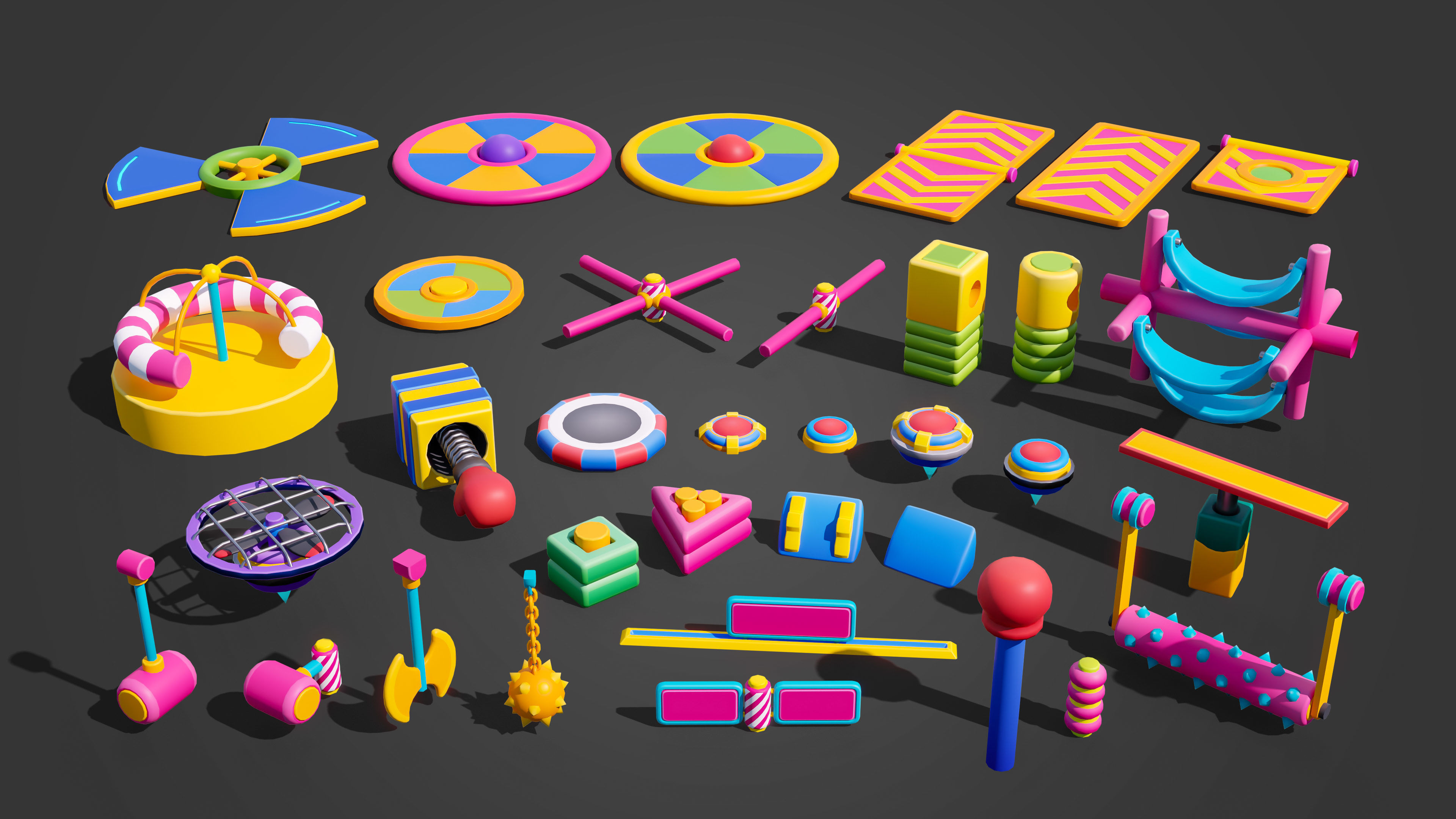 Battle Stadium Low-poly 3D model_26