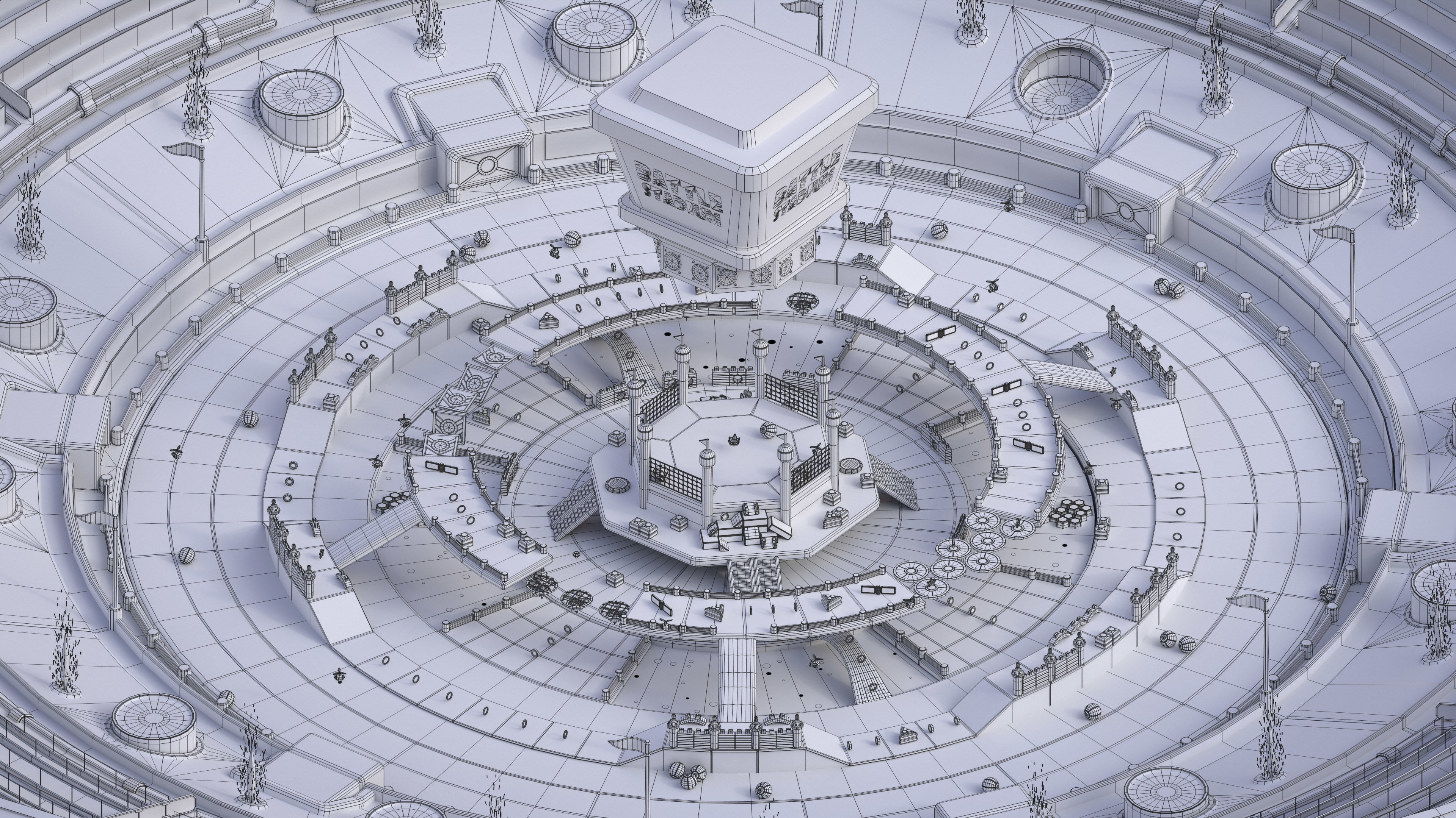 Battle Stadium Low-poly 3D model_38