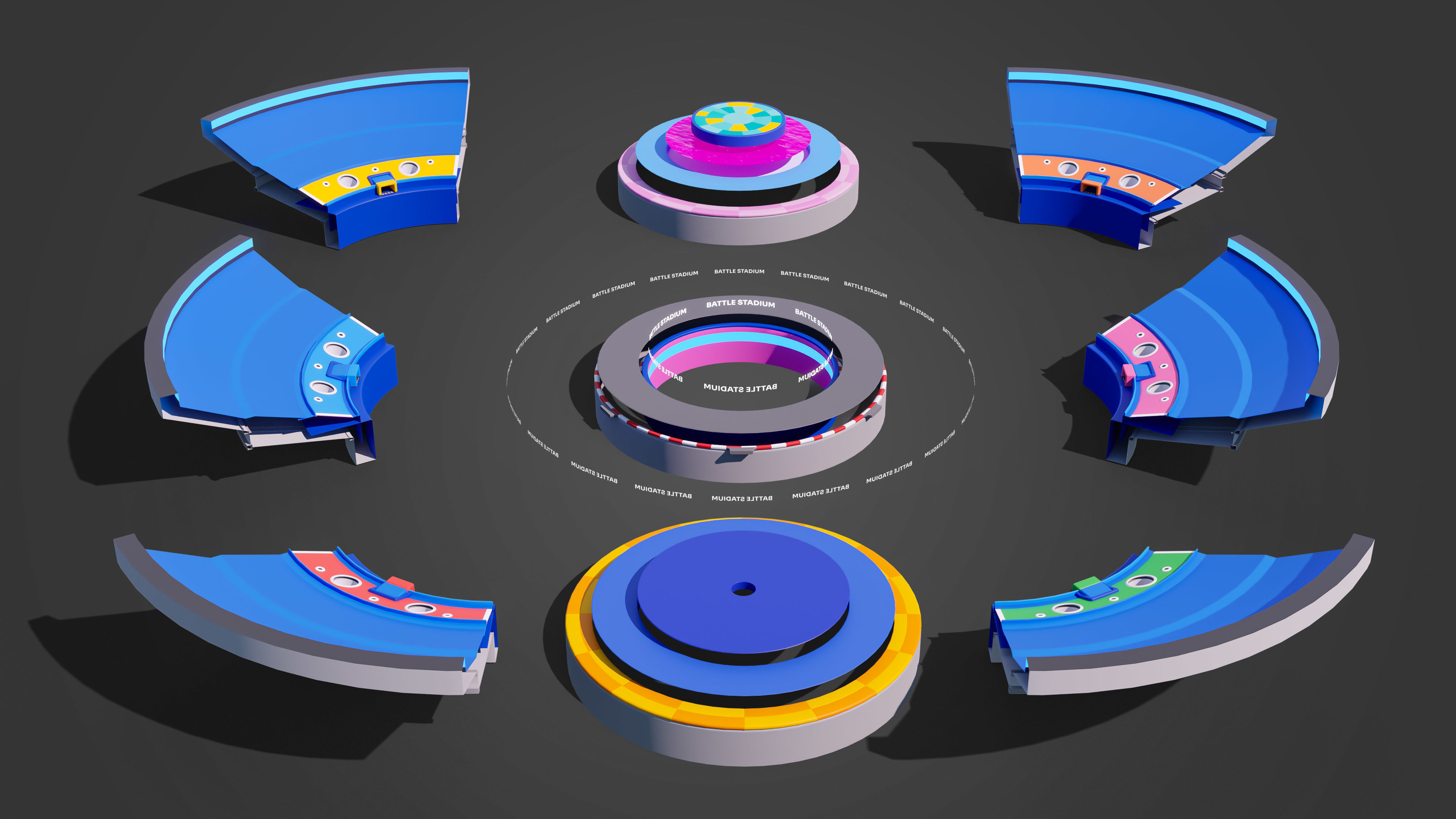 Battle Stadium Low-poly 3D model_33