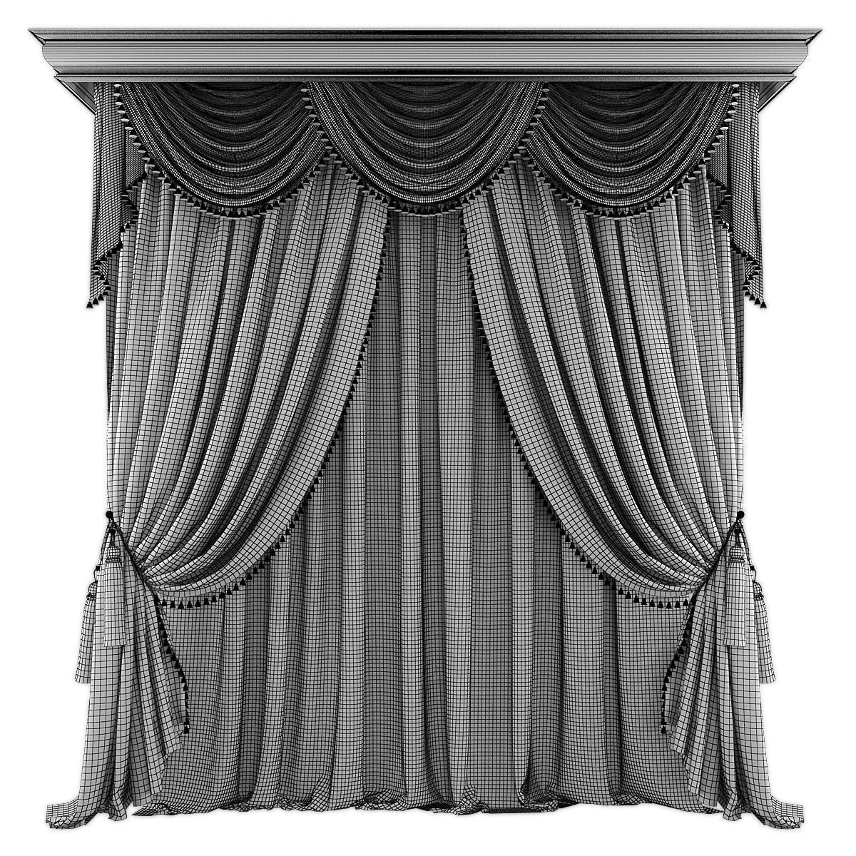 Curtains622 Low-poly 3D model_1