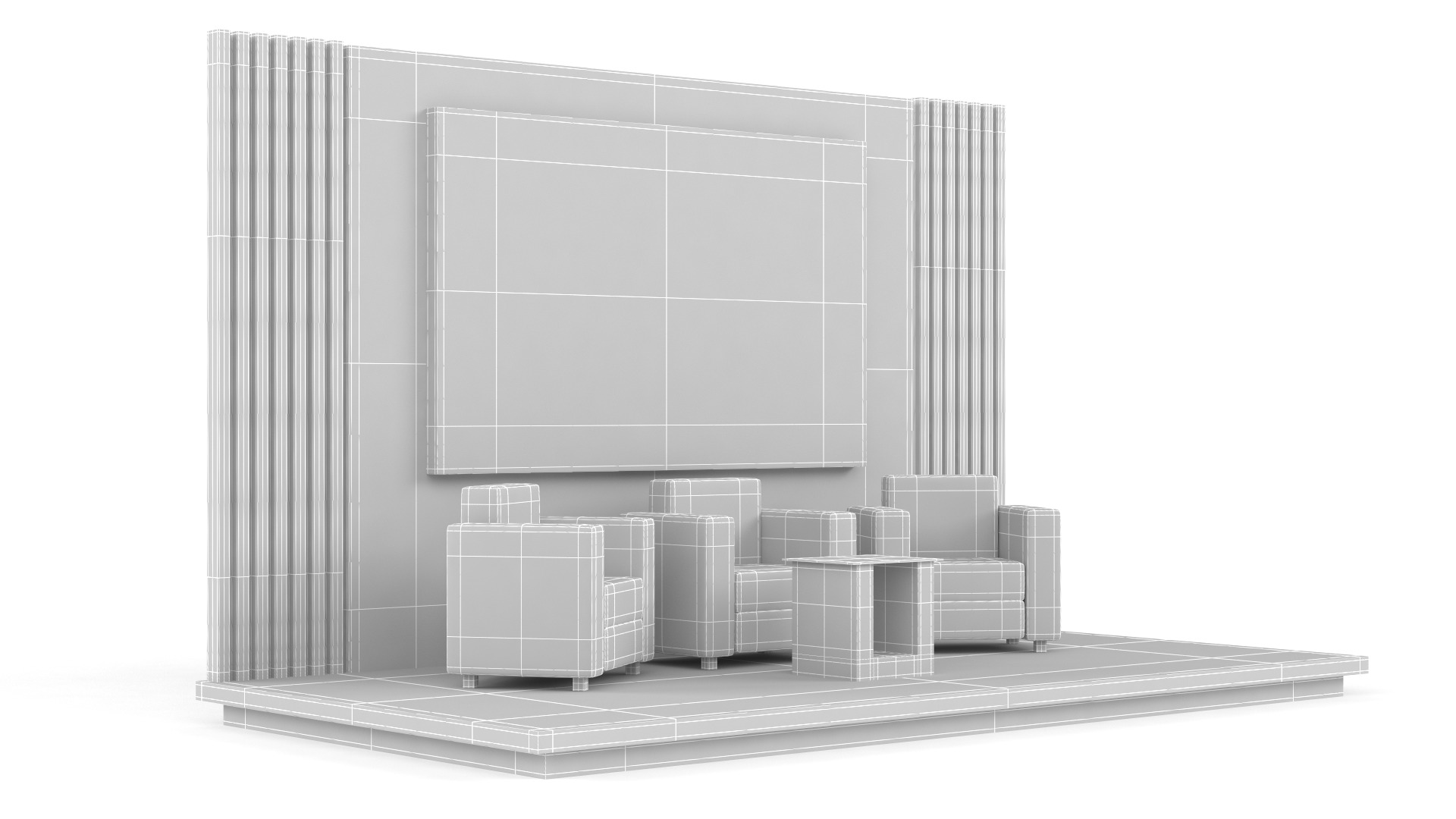 Exhibition Booth 3D model_7