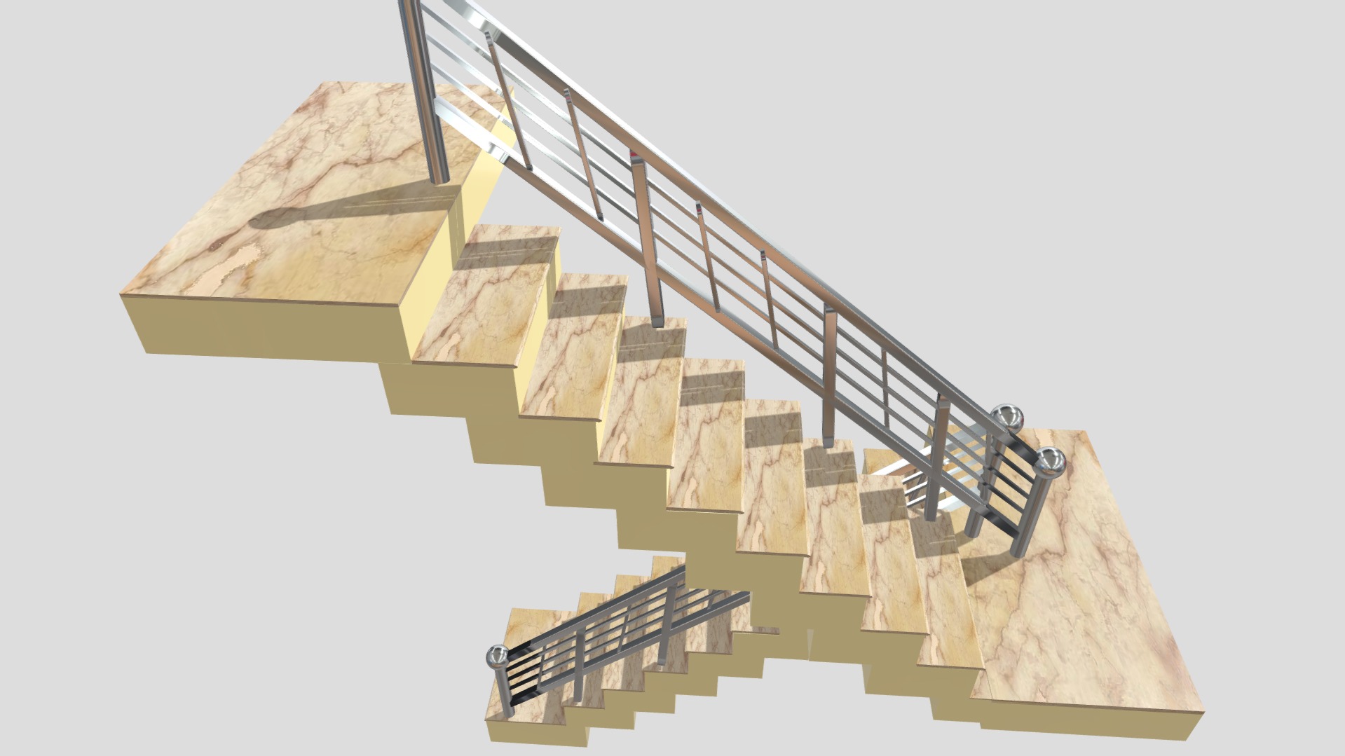Spiral Stair Made For School Project 3D model_7