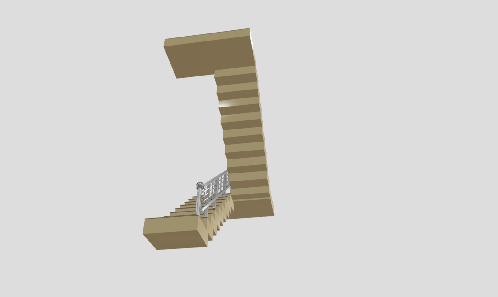Spiral Stair Made For School Project 3D model_5
