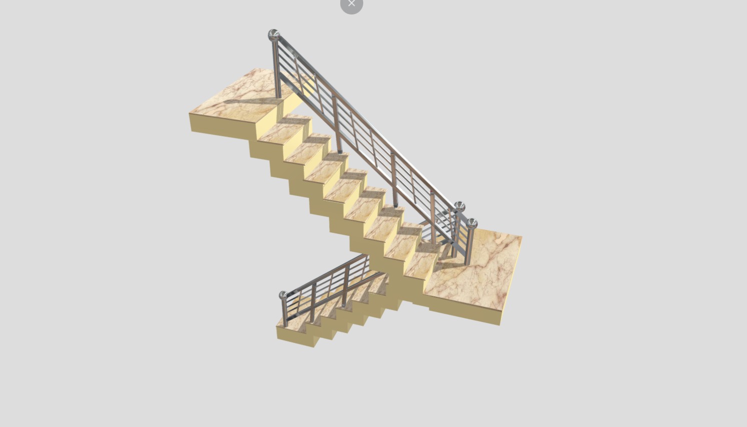 Spiral Stair Made For School Project 3D model_3