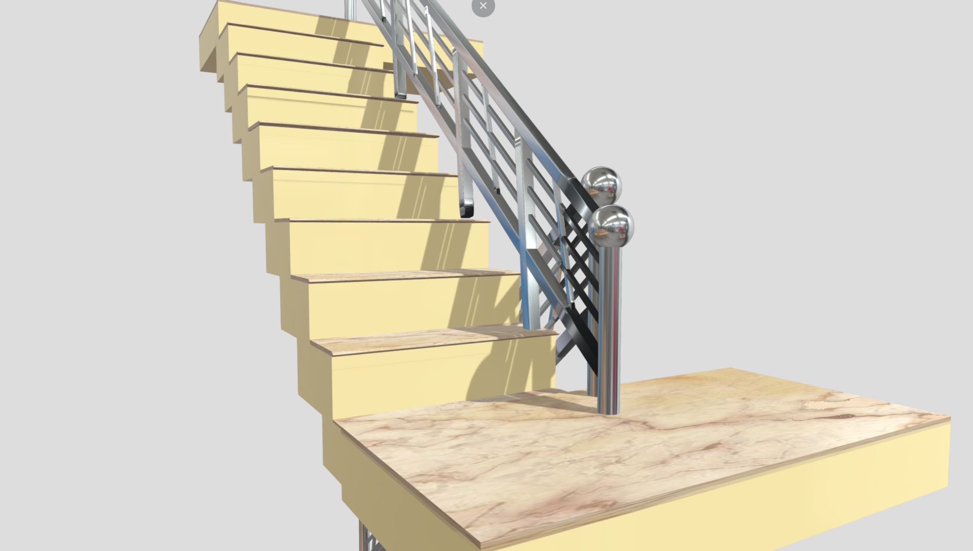 Spiral Stair Made For School Project 3D model_6