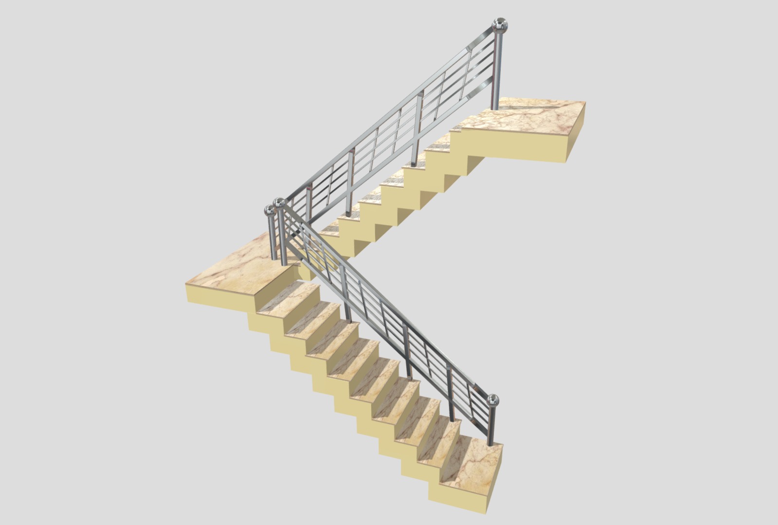 Spiral Stair Made For School Project 3D model_2